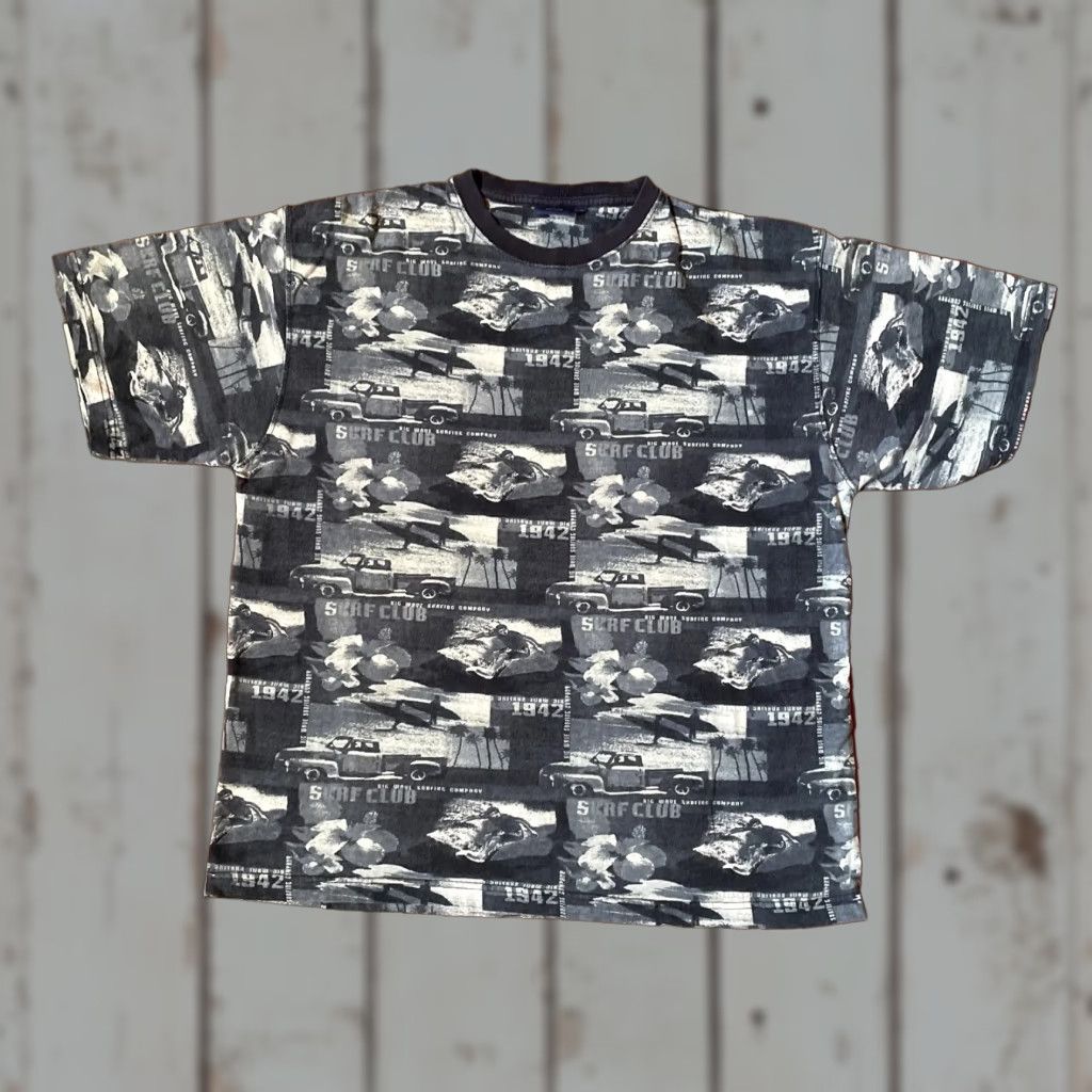 Sideout VINTAGE Side Out Shirt Mens Medium Blue Graphic Print 1942 Surf Club Logo 90s Hipster USA Sports Size US M / EU 48-50 / 2 - 1 Thumbnail