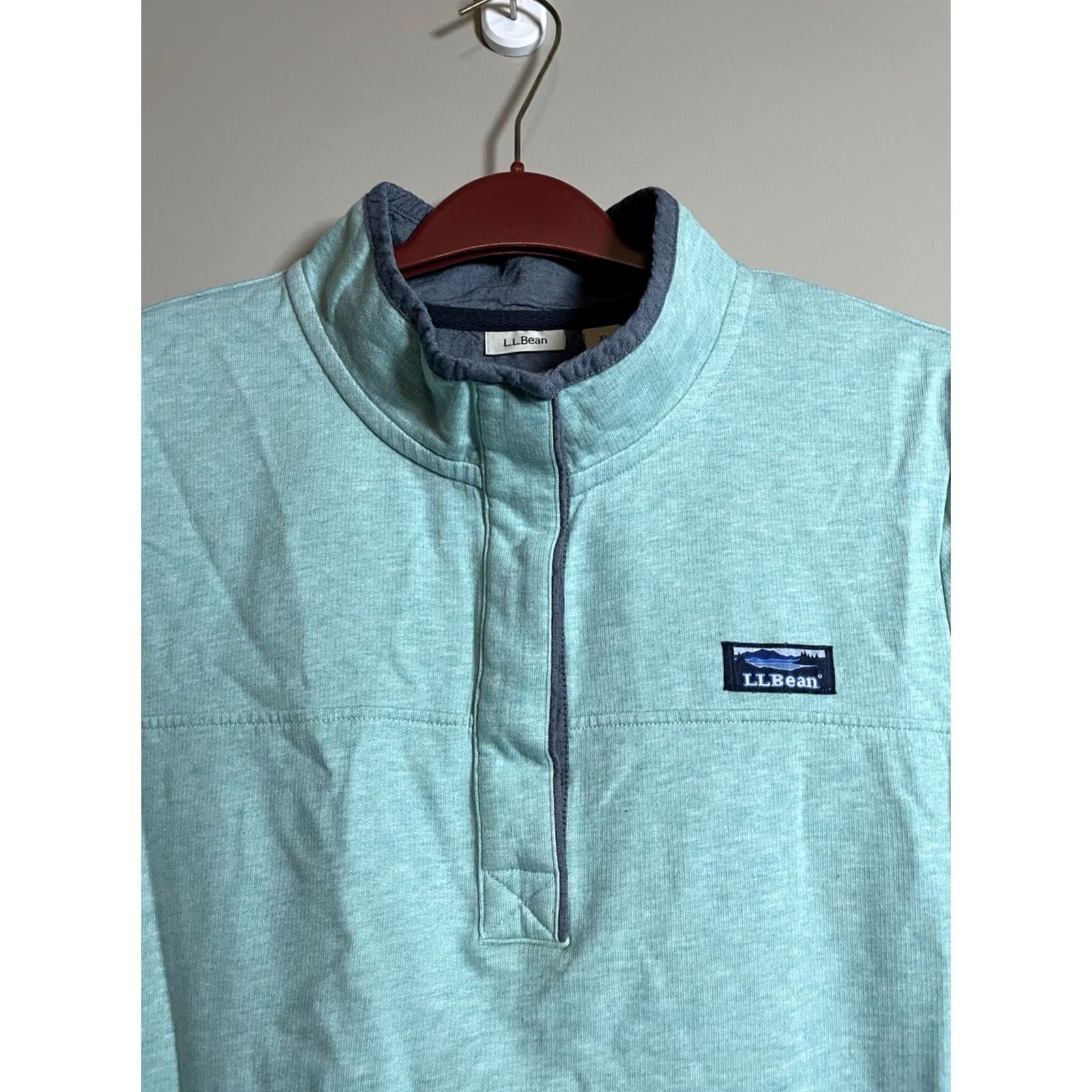 Vintage L.L. Bean Sweater Pullover Knit Button Long Sleeve Casual Women XL Blue Pullover Knit Button Size XL / US 12-14 / IT 48-50 - 2 Thumbnail