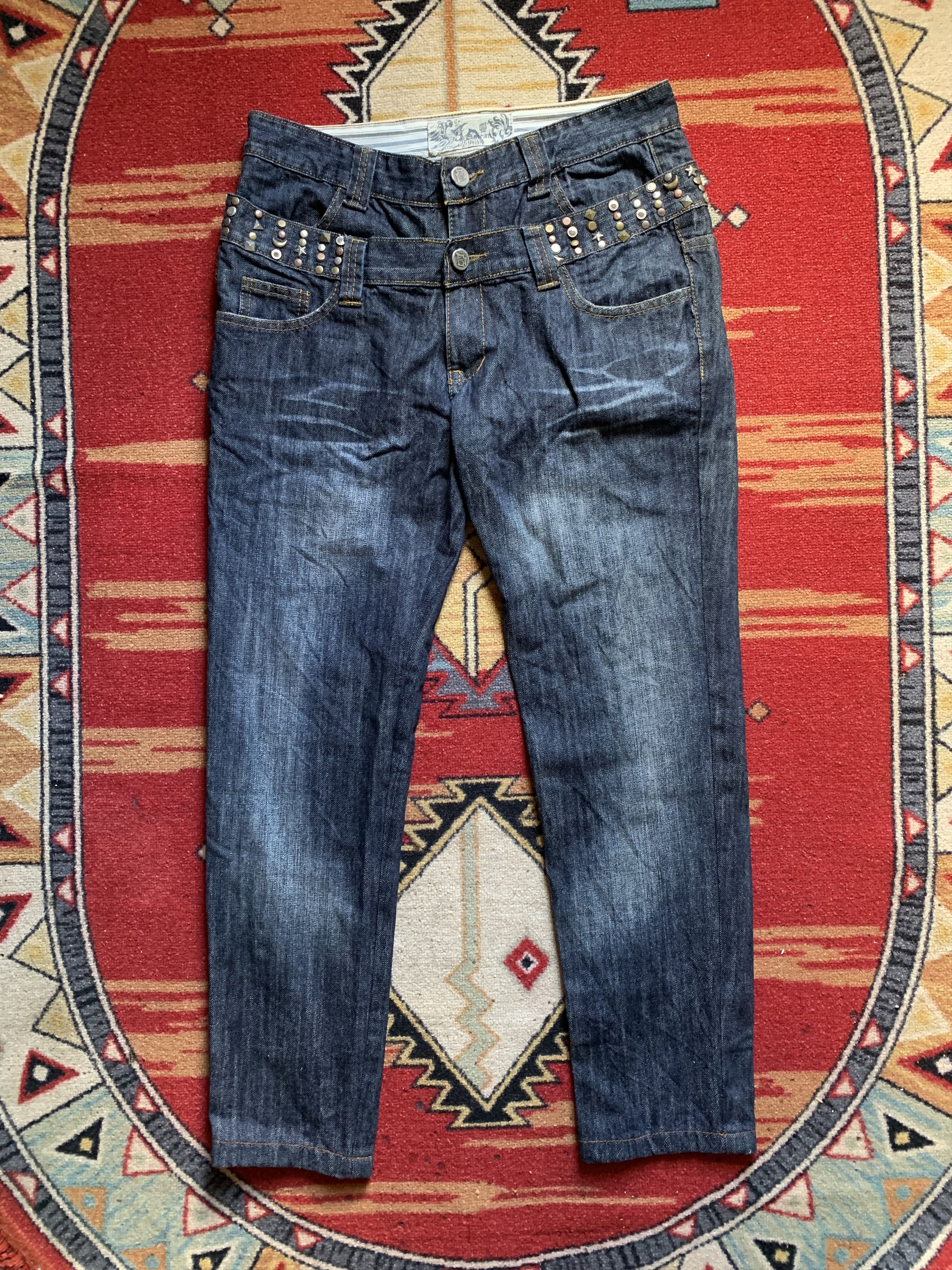 Japanese Brand Denim Pants Double Layer Y2k Style Size US 30 / EU 46 - 1 Thumbnail
