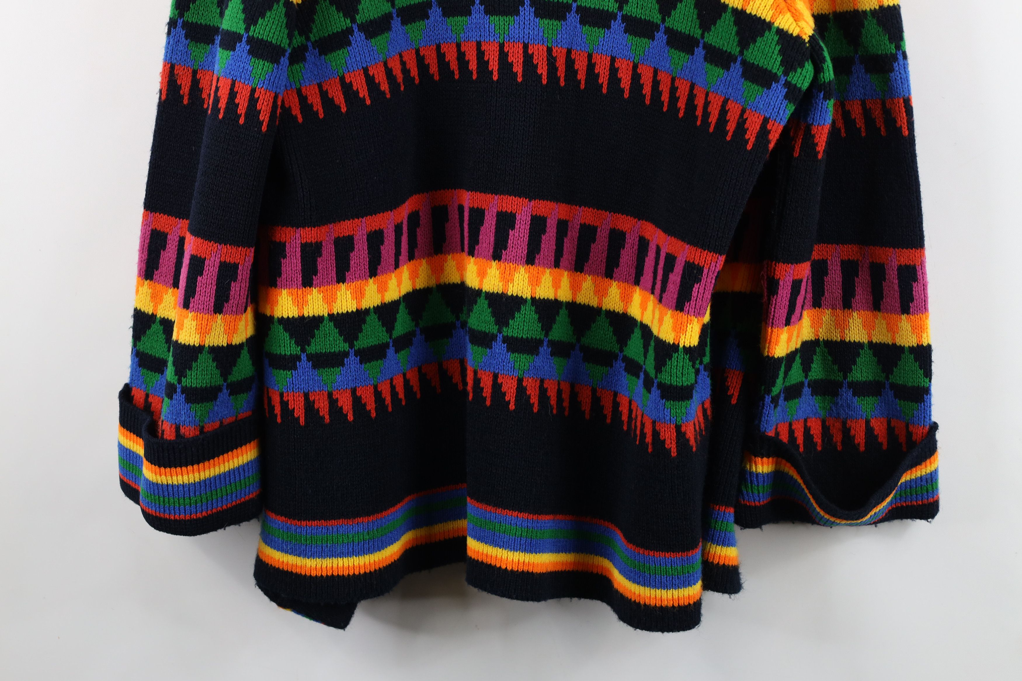 Vintage Vintage 70s Streetwear Knit Hooded Open Front Sweater USA Size M / US 6-8 / IT 42-44 - 11 Thumbnail
