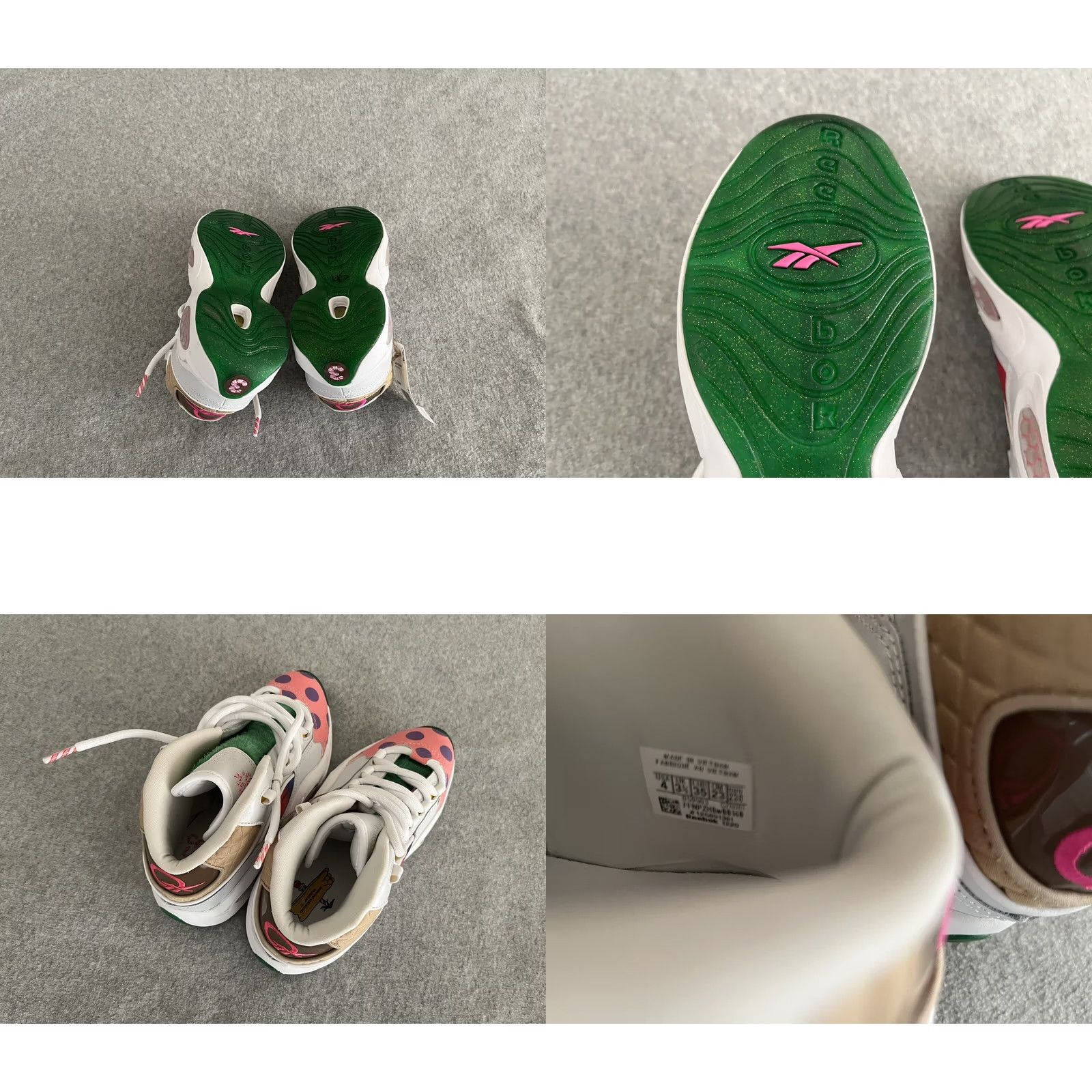Reebok Reebok Question Candy Land Sneaker GZ0081 Mens 4 Womens 5.5 Multicolor Rainbow Trail Hasbro Iverson Basketball Athletic Mid Top Lace Up Shoes Size US 4 / IT 34 - 8 Thumbnail