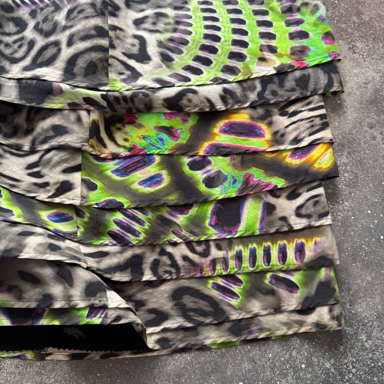 Hysteric Glamour × Japanese Brand Marc Cain Leopard Printed Pleated Skirt Size 32" / US 10 / IT 46 - 7 Thumbnail