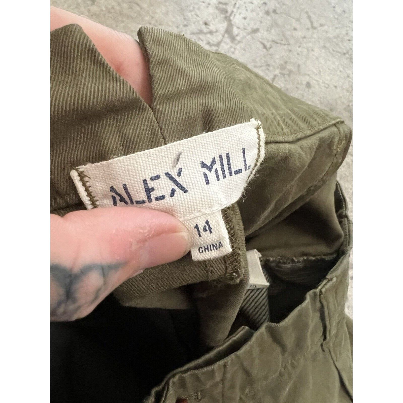 Alex Mill Alex Mill Pants Womens 14 Olive Green Chino Pleated Size 36" / US 14 / IT 50 - 8 Thumbnail