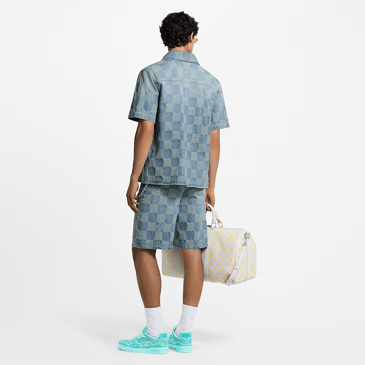 Louis Vuitton Damier 3D Light Denim Short-Sleeved Shirt Size US XXL / EU 58 / 5 - 4 Thumbnail