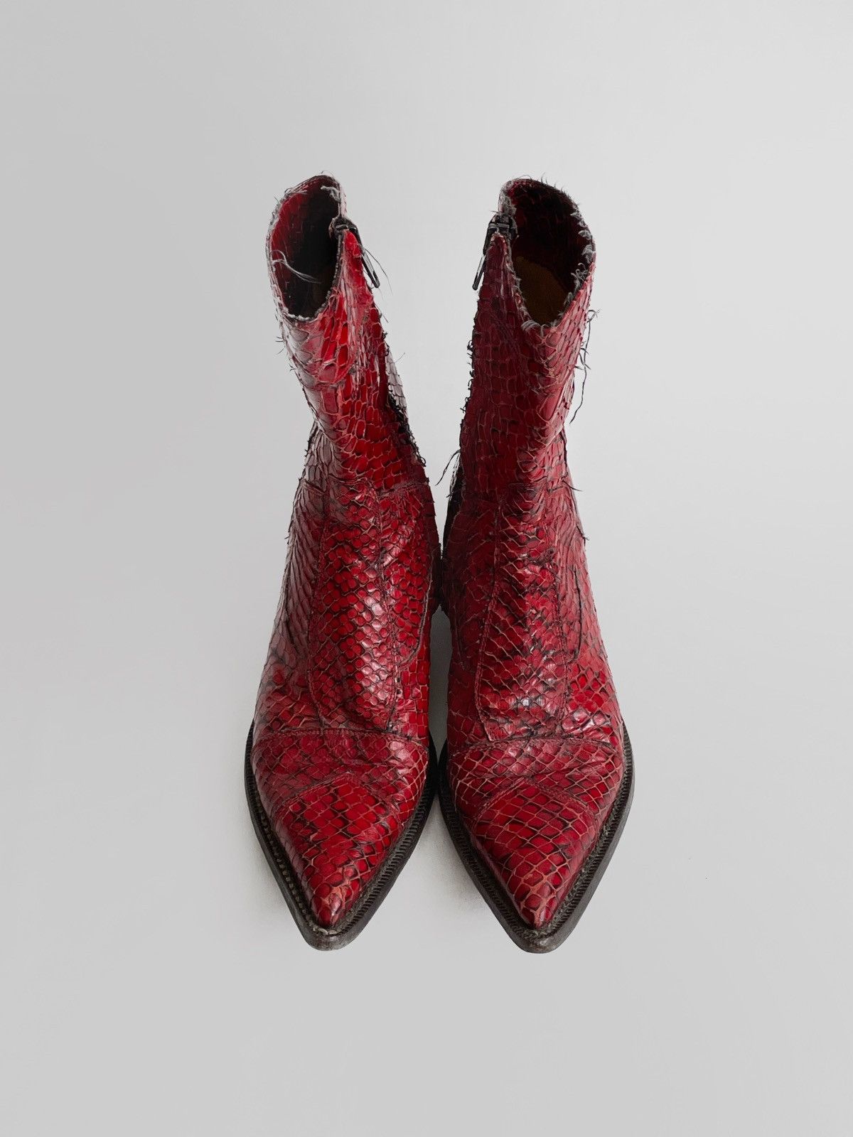 Gianni Barbato × Vintage Archive Gianni Barbato snake leather boots Size US 6 / IT 36 - 3 Thumbnail