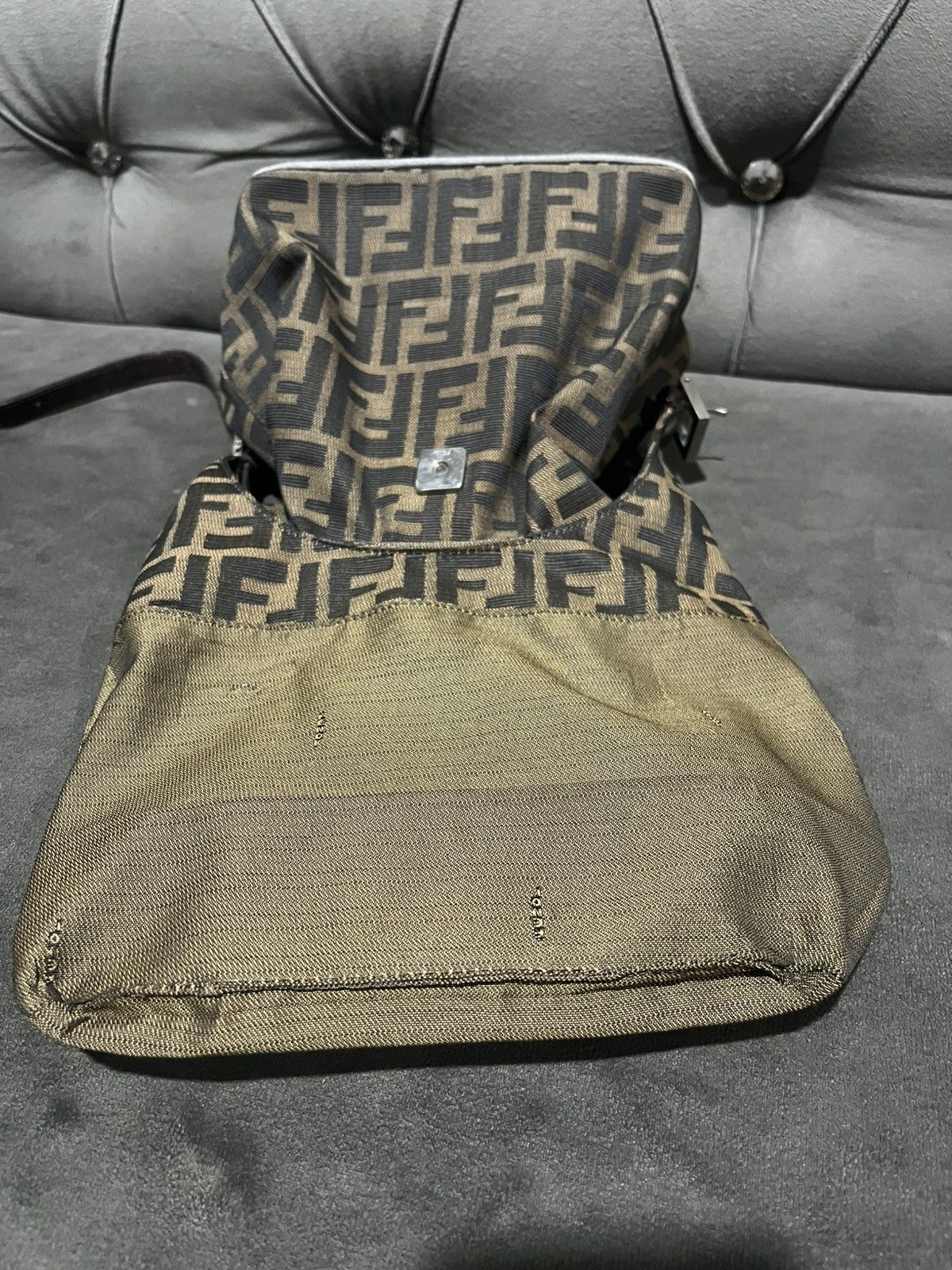Fendi Authentic FENDI Tobacco Zucca Canvas Mia Hobo Bag Size ONE SIZE - 12 Thumbnail