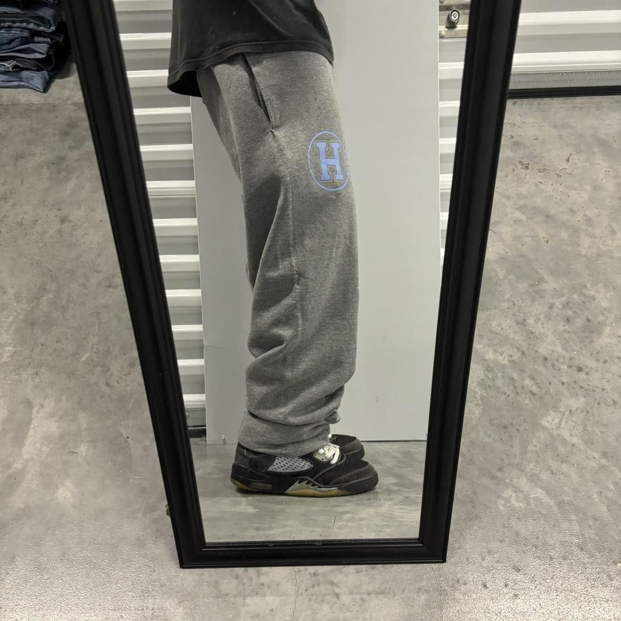 Japanese Brand × Vintage Crazy Vintage Y2K/2000e Baggy Grey Skater Heavyweight Essential Sweatpants! Size US 34 / EU 50 - 2 Thumbnail