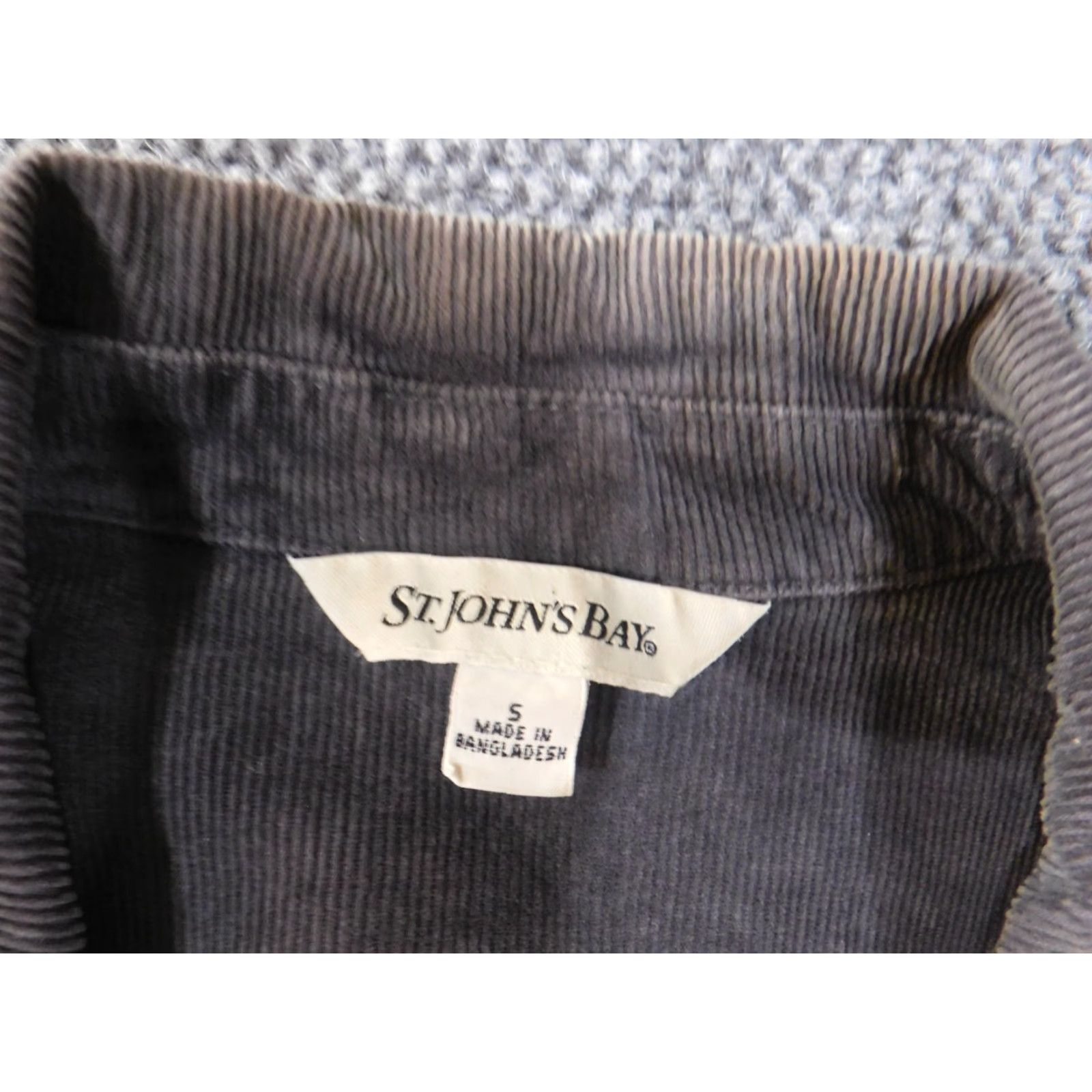Vintage St. John's Bay Blazer Jacket Womens S Gray Corduroy Stretch Casual Long Sleeve Button Size S / US 4 / IT 40 - 4 Thumbnail