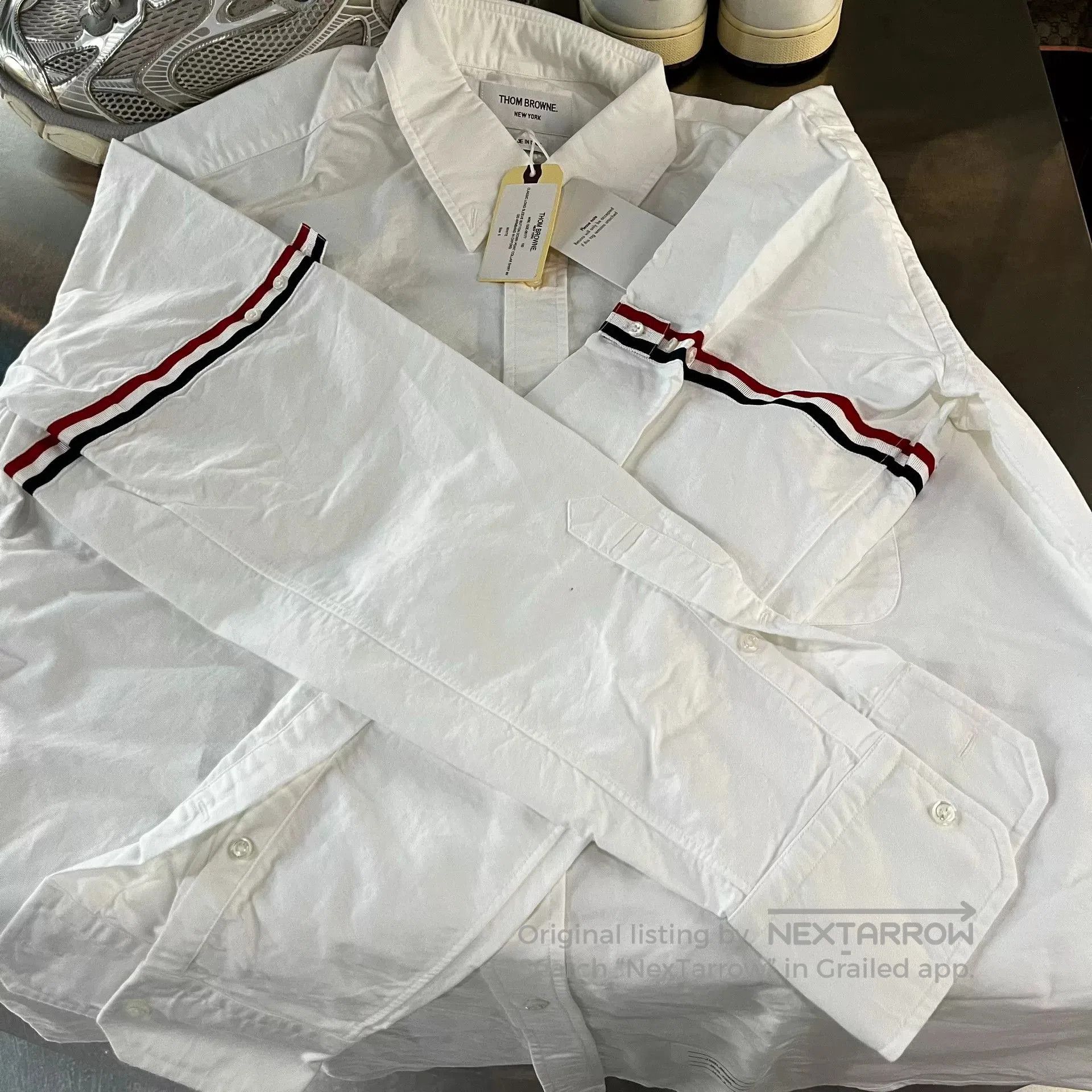 Thom Browne Thom Browne TB Armband Button Long-Sleeve Shirt. Size US XXL / EU 58 / 5 - 1 Thumbnail