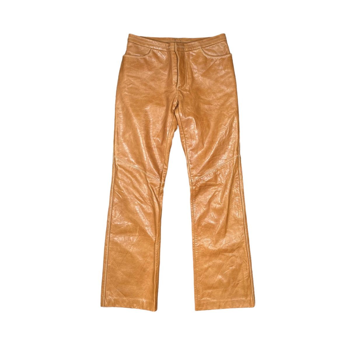 Cowboy Equipment × Genuine Leather × Vintage Genuine Leather Vintage 1970s Cowboy Western Pant Size US 27 - 1 Thumbnail