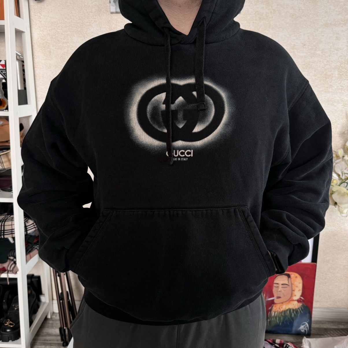 Gucci Gucci hoodie graffiti monogram logo Size US S / EU 44-46 / 1 - 18 Thumbnail