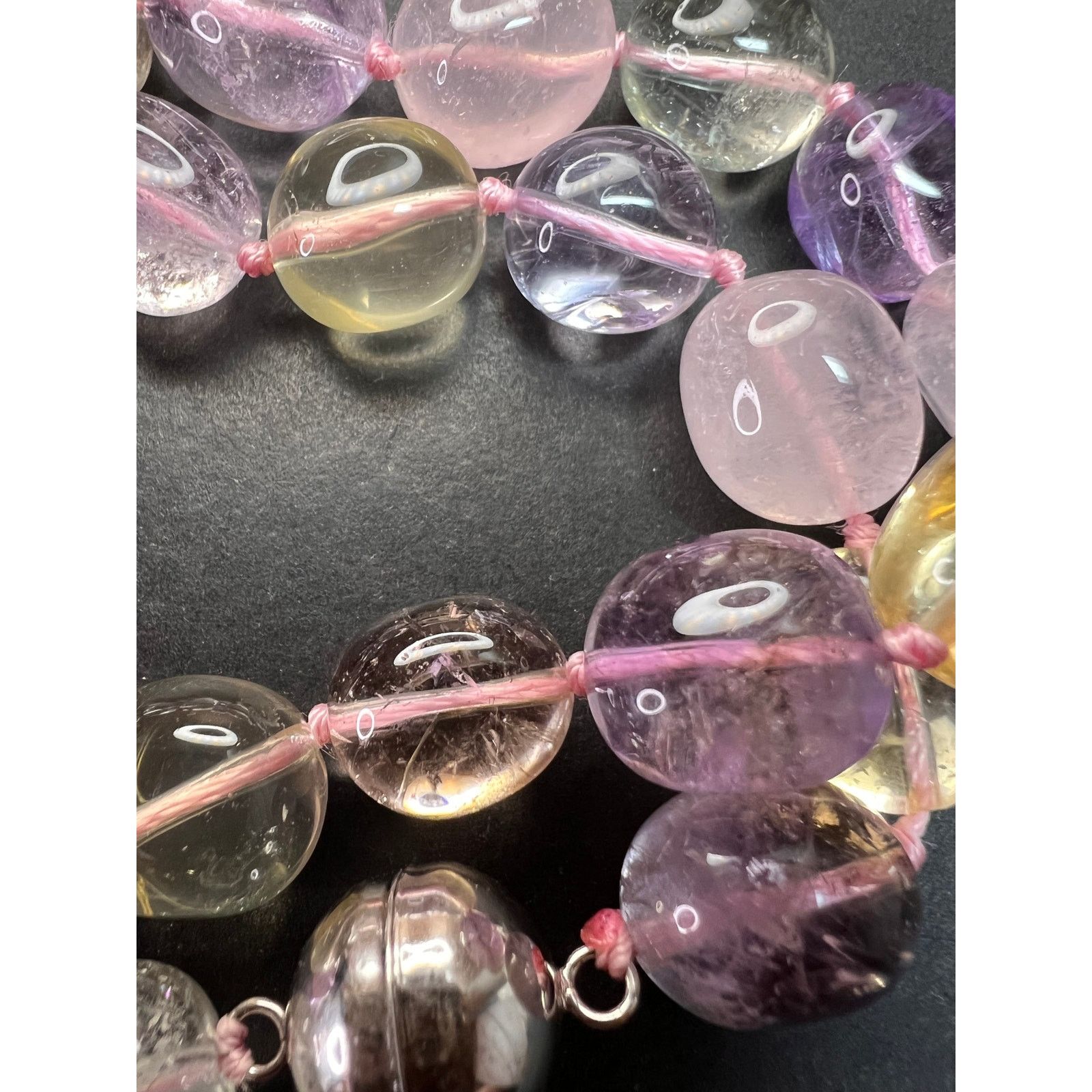 Other NEW Multi quartz knotted necklace with 925 magnetic clasp Size ONE SIZE - 11 Thumbnail