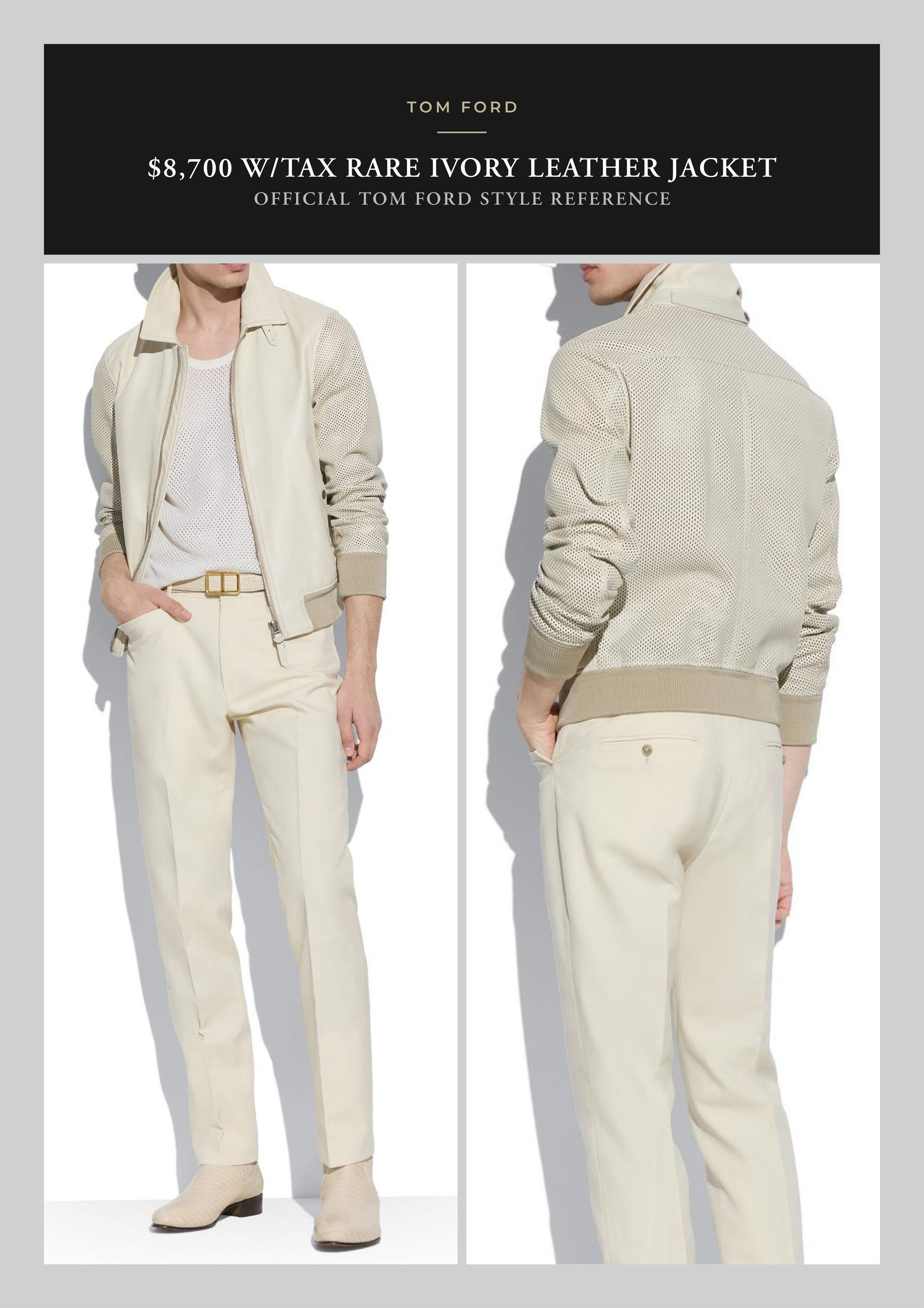 Tom Ford Fits 50-52, Ultimate Rare $8,700 w/tax Perforated Jacket Size US L / EU 52-54 / 3 - 10 Thumbnail