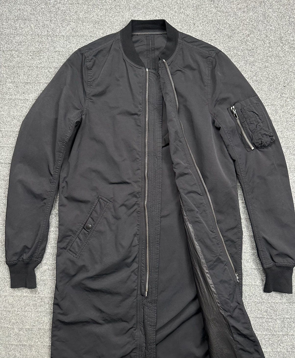 Rick Owens Drkshdw Rick Owens DRKSHDW - S/S16 Flight Trench MA-1 Bomber Jacket Size US XS / EU 42 / 0 - 5 Thumbnail