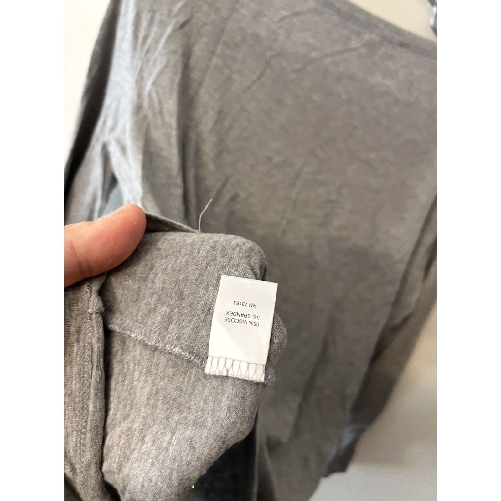 Vintage Cable & Gauge T-Shirt 3/4 Sleeve Grey Crew Neck XL Women Shirt Casual Basic Solid Vintage: No (adjust to context) Size XL / US 12-14 / IT 48-50 - 4 Thumbnail