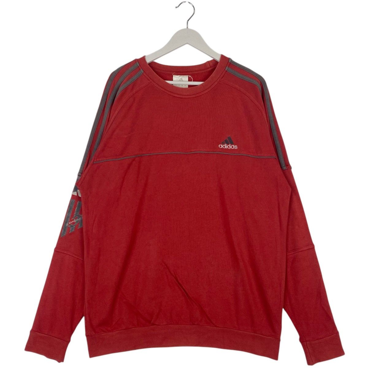 Adidas Vintage Adidas Embroidery Crewneck Sweatshirt Black/Red Size US L / EU 52-54 / 3 - 1 Thumbnail