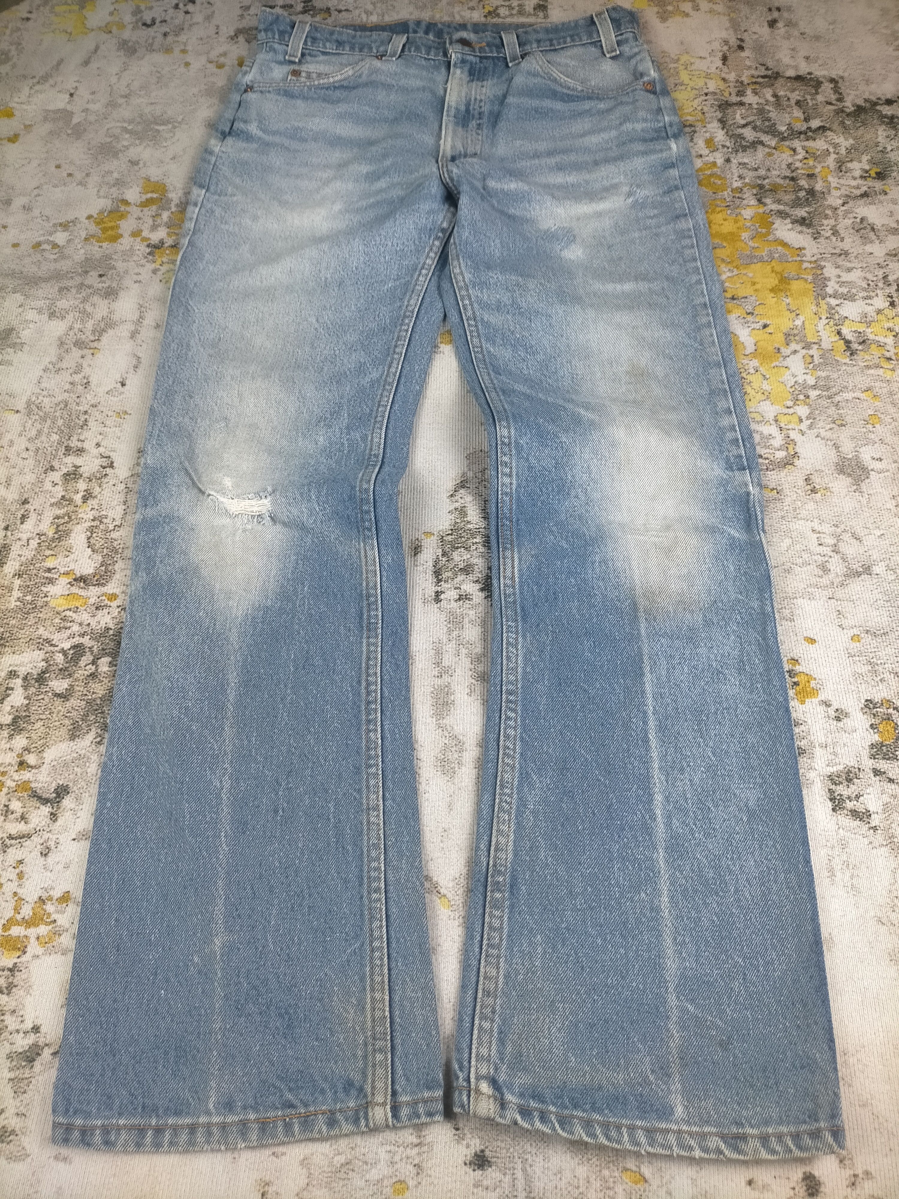 🔥 Vintage 80s Levis 517 Orange Tab Flare Distressed Jeans