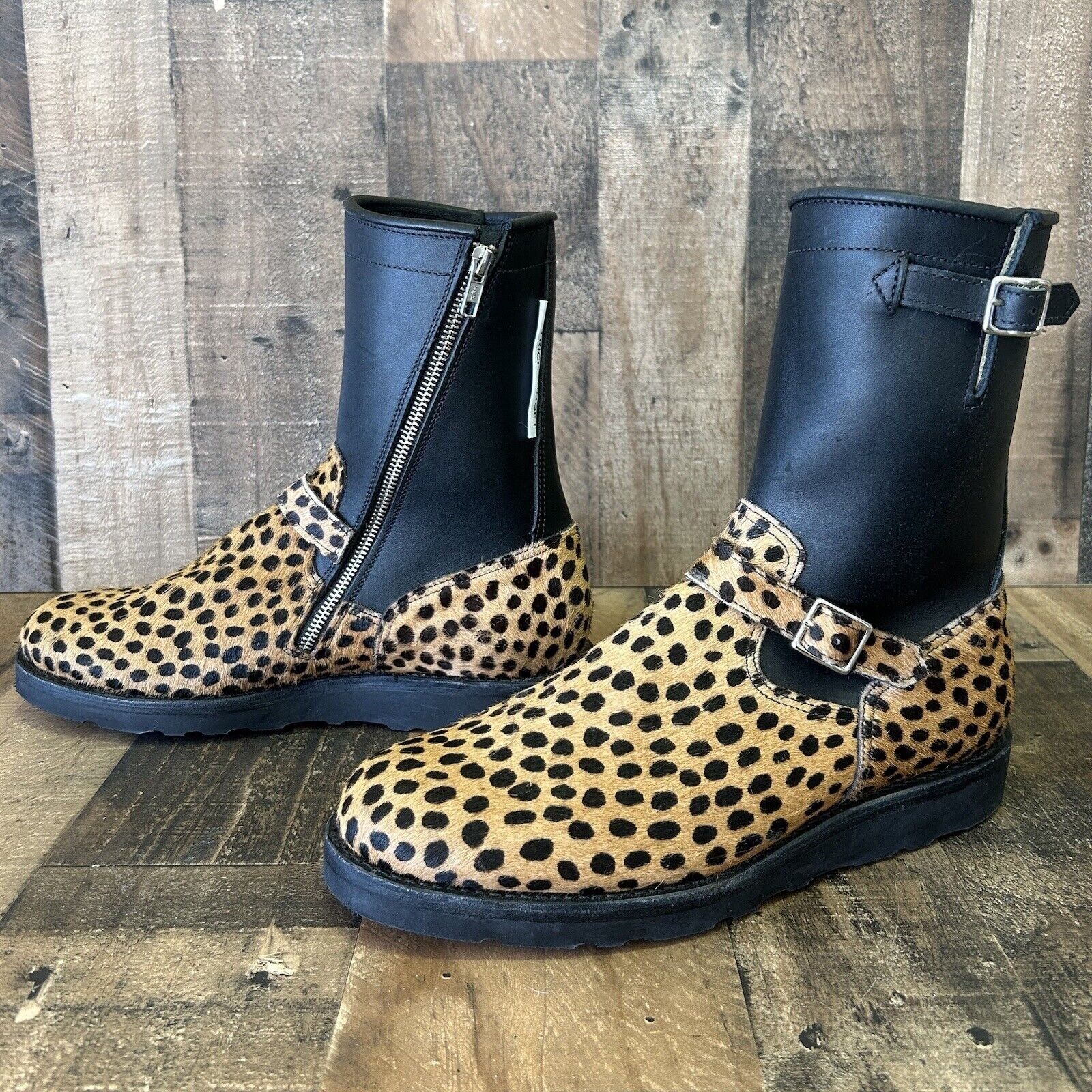 image of Two Thousand Never Patrick Winget Engineer Side Zip Boots 11 in Brown Black, Men's