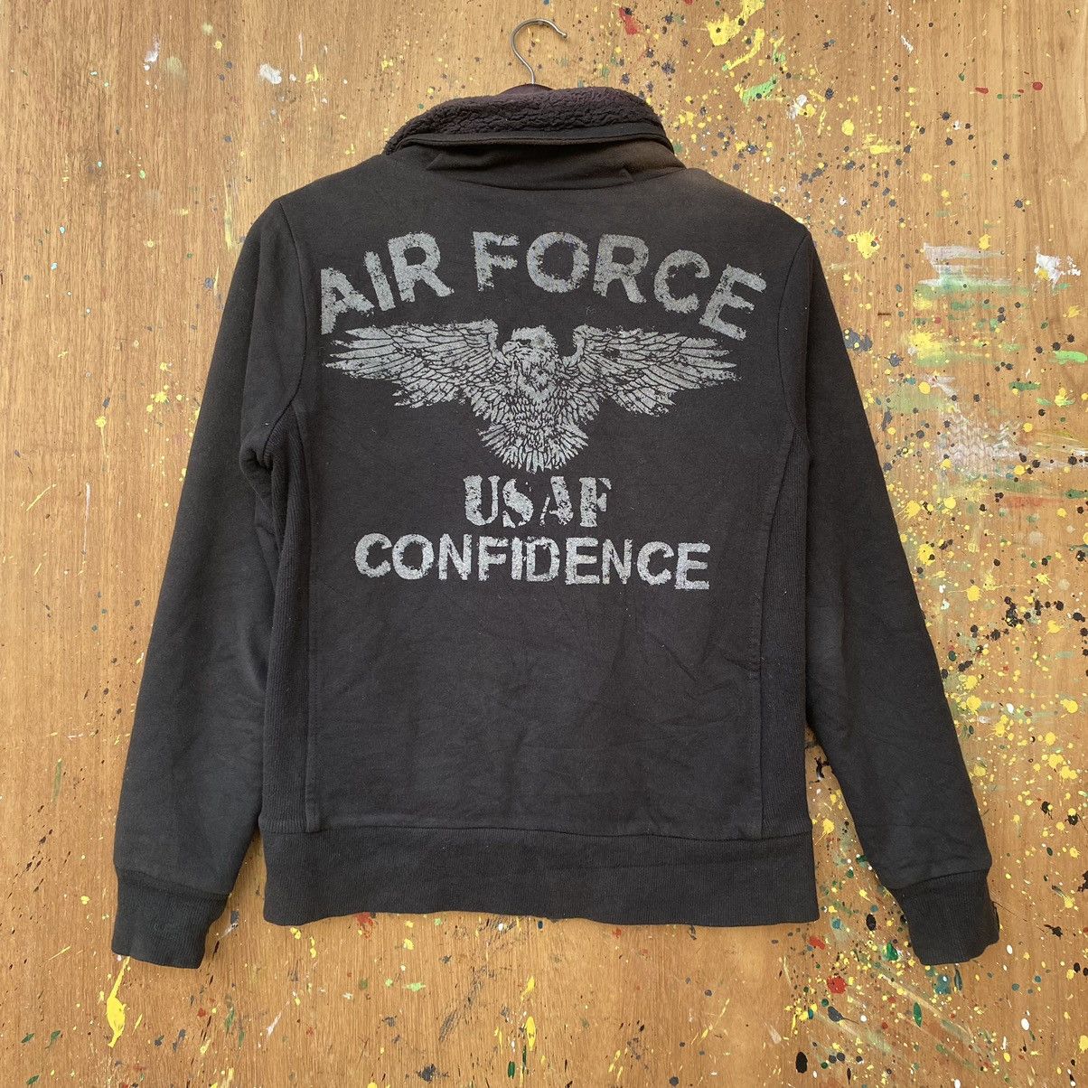 Japanese Brand Vintage Usaf Big Logo Zipper Jacket Size US S / EU 44-46 / 1 - 1 Thumbnail