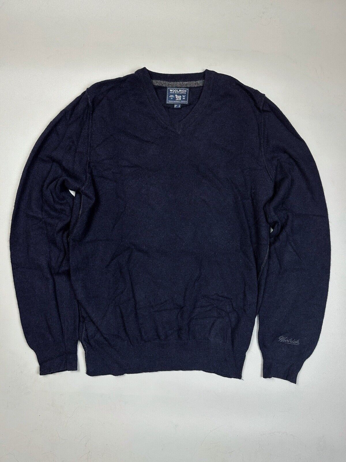 Woolrich Woolen Mills Mens Blue Woolen pullover v-neck by Woolrich S-M Size US S / EU 44-46 / 1 - 1 Thumbnail
