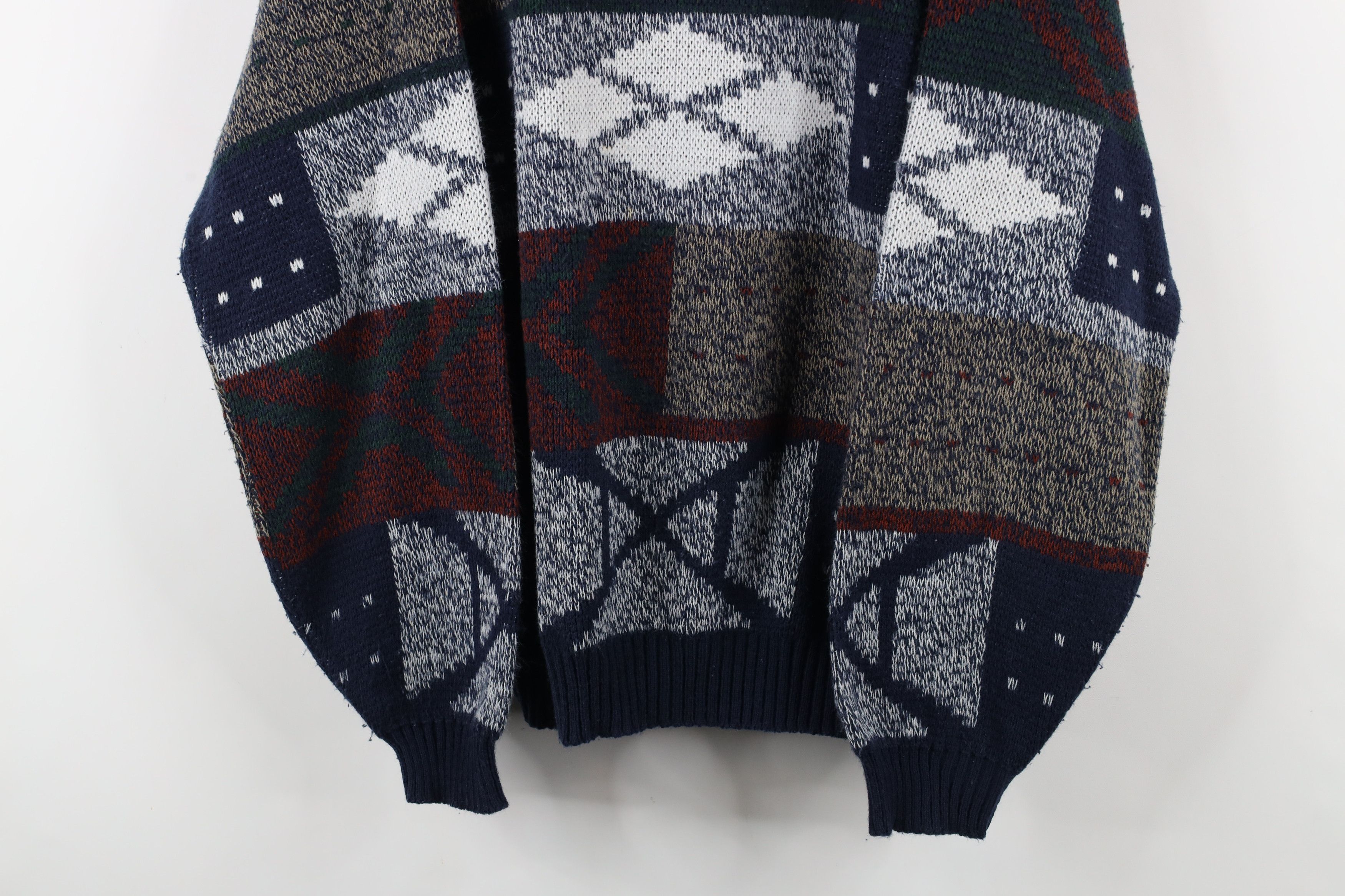 Vintage Vintage 90s Coogi Style Fair Isle Geometric Knit Sweater Size US L / EU 52-54 / 3 - 3 Thumbnail
