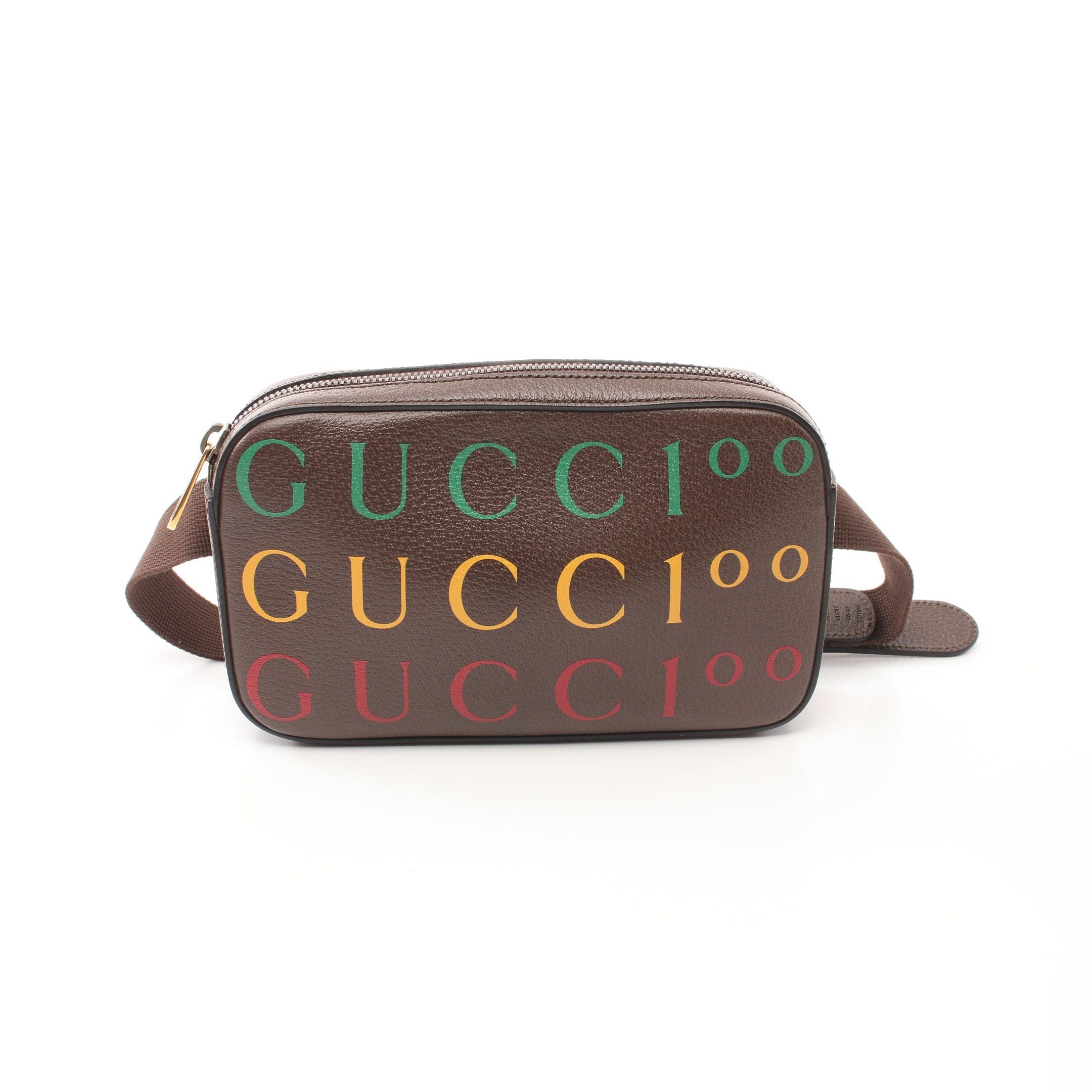 Gucci Gucci Bum Bag Belt Body Leather Dark Brown Multicolor 100Th Anniversary Size ONE SIZE - 1 Thumbnail