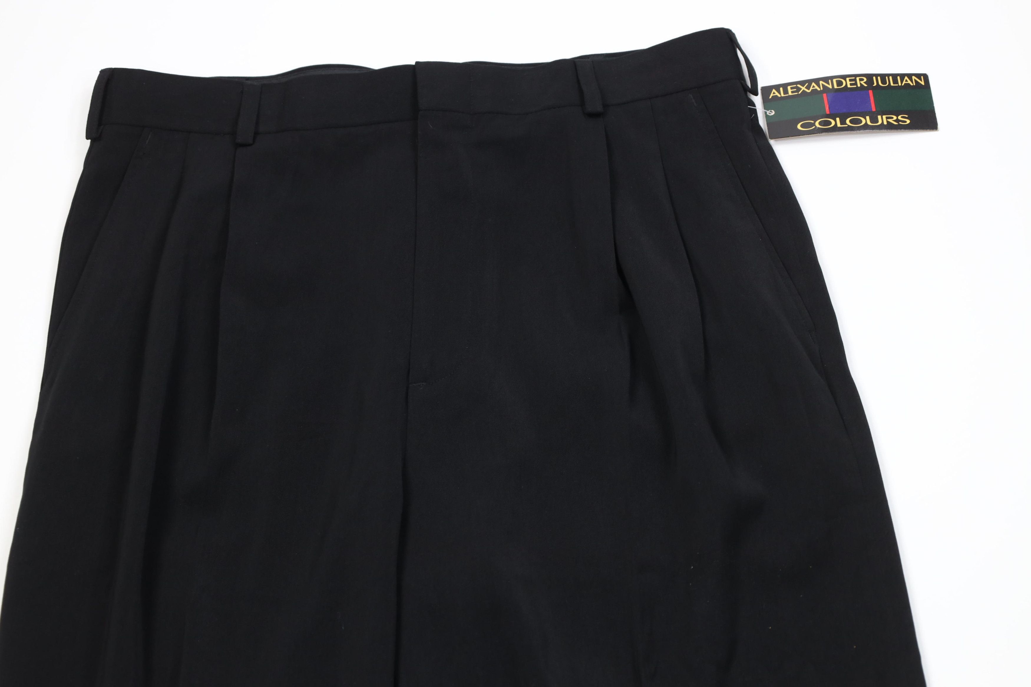 Vintage Deadstock Vintage 90s Streetwear Wide Leg Chino Pants Black Size US 34 / EU 50 - 2 Thumbnail