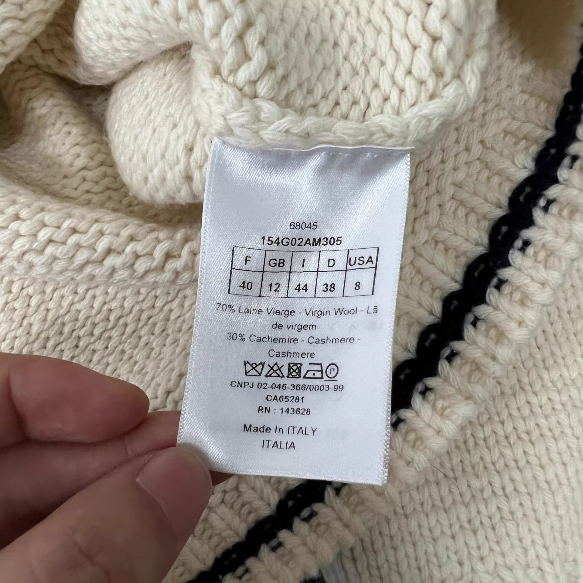 Dior Dior Sailor Collar Logo Cashmere Blend Knit Cardigan Size M / US 6-8 / IT 42-44 - 7 Thumbnail