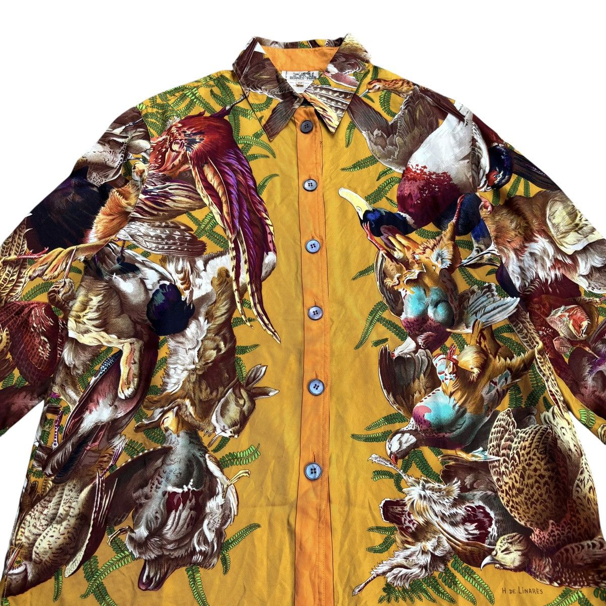 Hermes Vintage Hermes Henri de Linares Silk Shirt Size US M / EU 48-50 / 2 - 4 Thumbnail