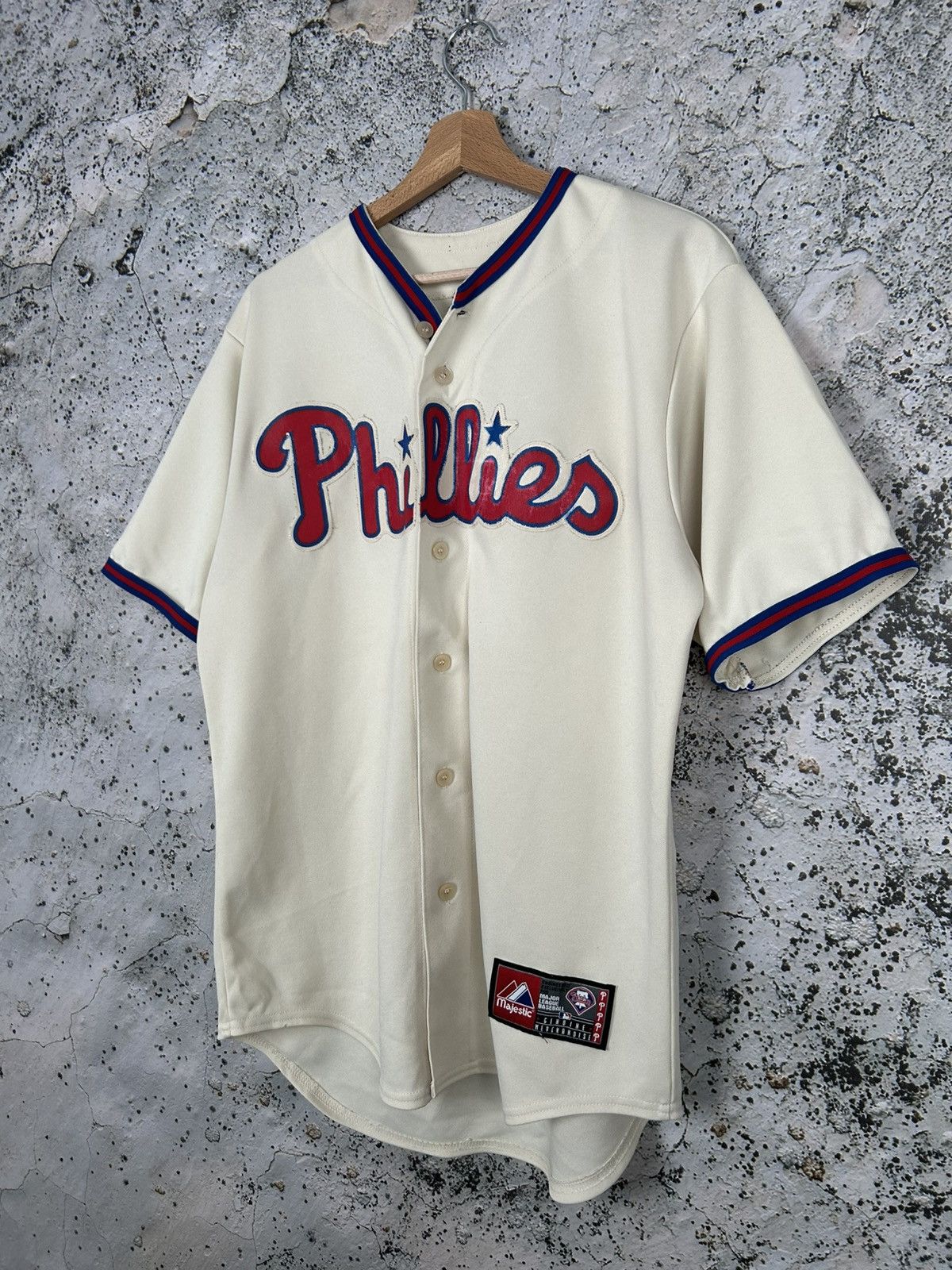 Majestic Vintage Philadelphia Phillies Utley MLB Baseball Jersey 90s Size US M / EU 48-50 / 2 - 3 Thumbnail