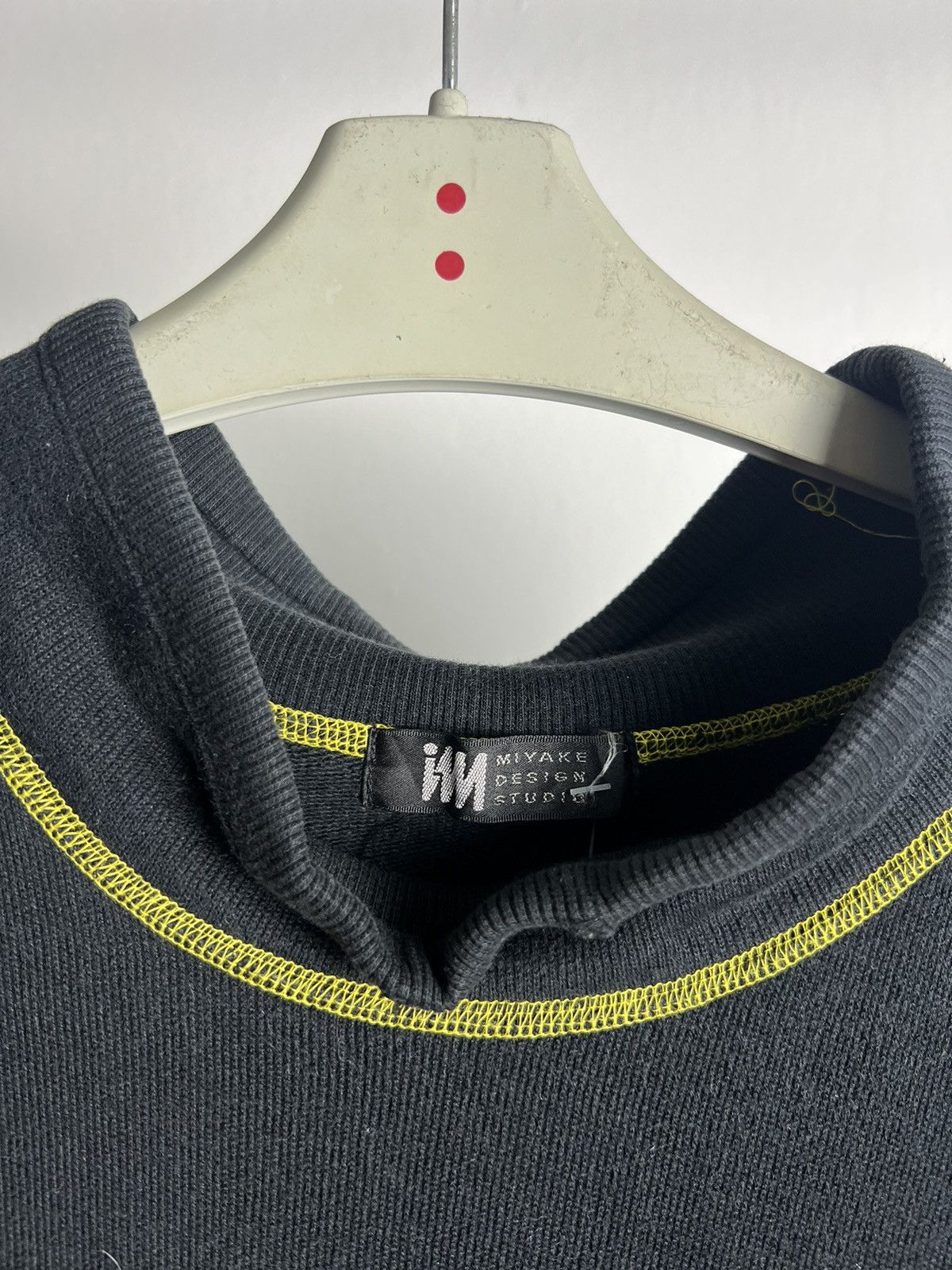 Issey Miyake × Vintage 1990s Issey Miyake Contrast Stitch Mock Neck Sweatshirts Size US L / EU 52-54 / 3 - 2 Thumbnail