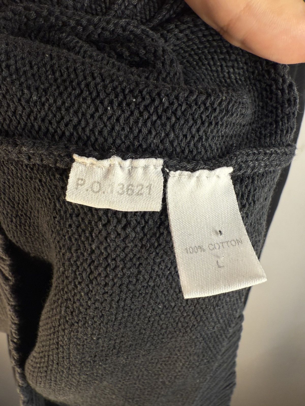 Yves Saint Laurent Black YSL Sweater Knit Big Logo V-neck Vintage y2k Rare Size US L / EU 52-54 / 3 - 6 Thumbnail