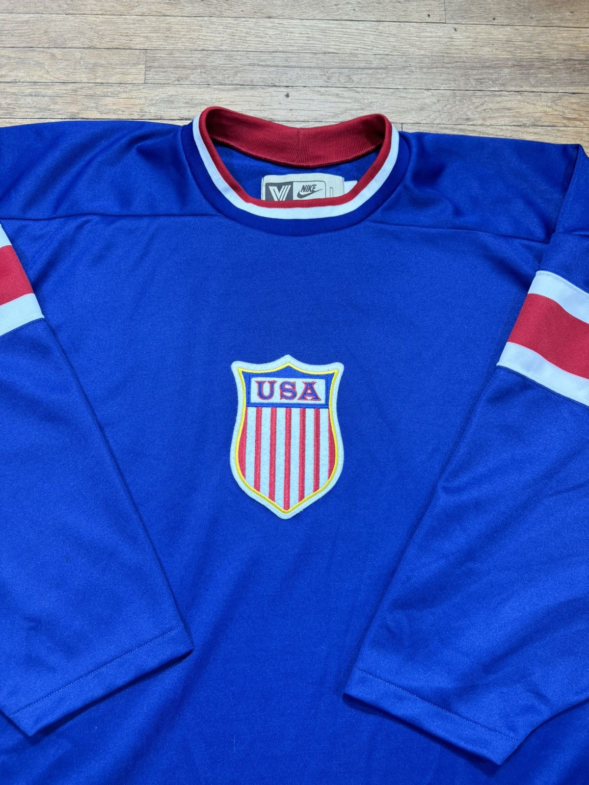 Nike × Vintage Vintage Nike Team USA Hockey World Cup Of Hockey V Series Size US L / EU 52-54 / 3 - 3 Thumbnail