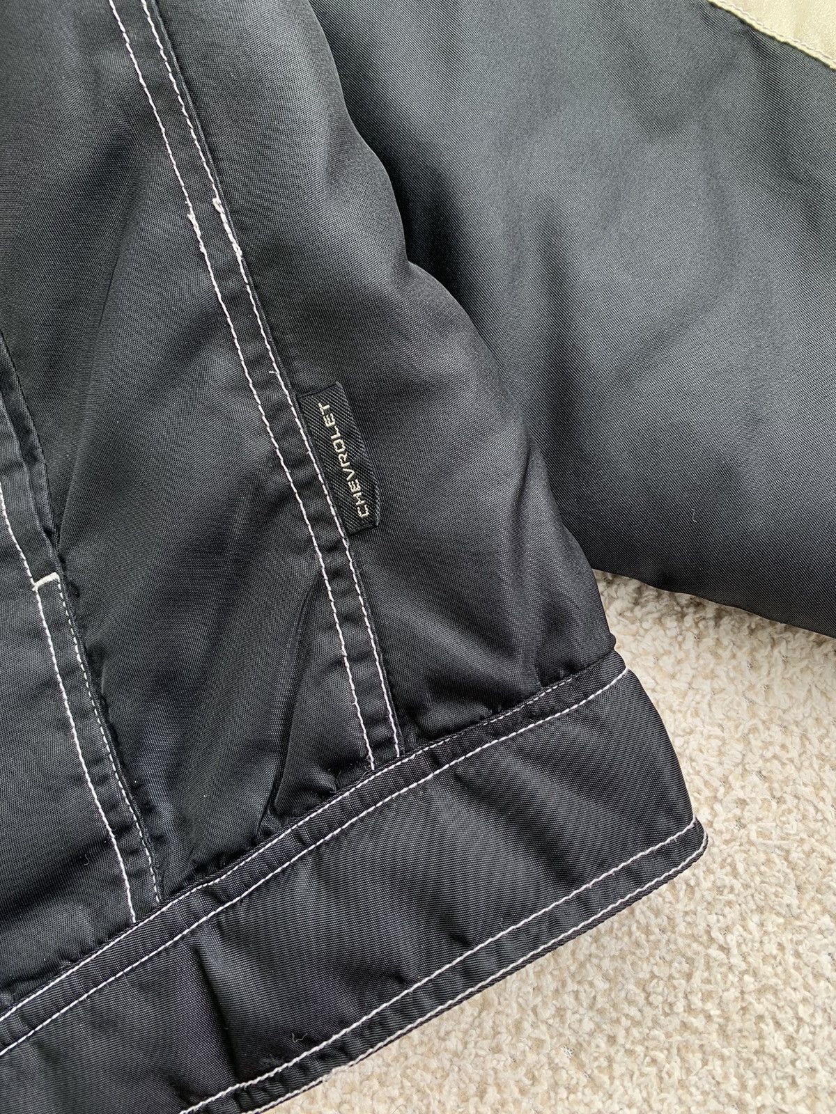 Japanese Brand × Vintage Vintage Chevrolet zipper Down Jacket Reflective striped Size US L / EU 52-54 / 3 - 9 Thumbnail