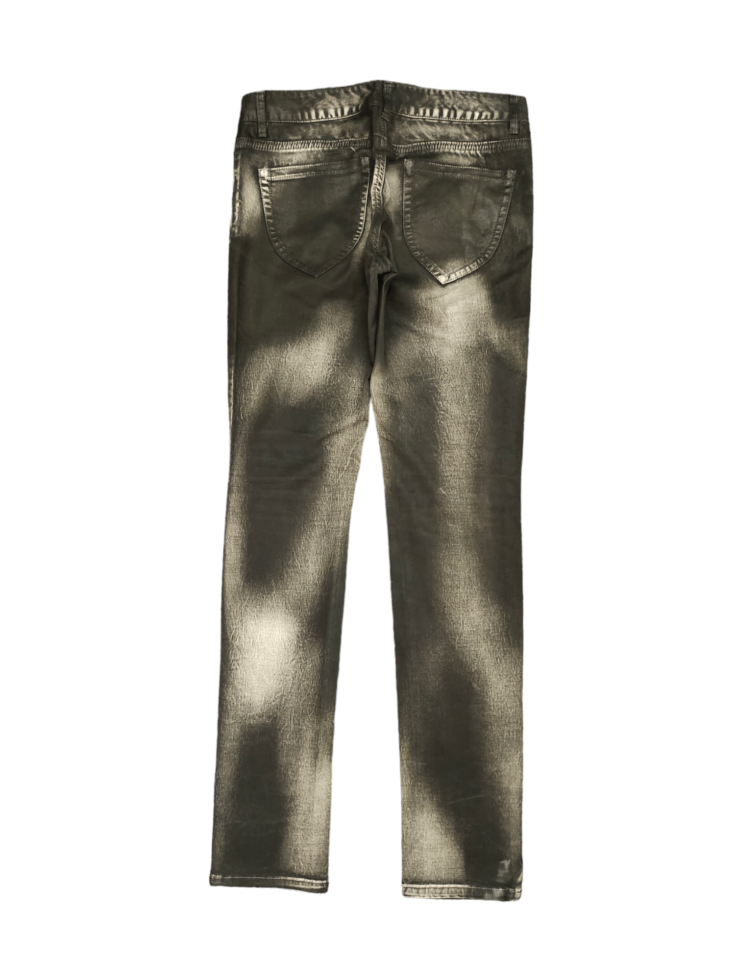 Tornado Mart 1990s Tornado Mart Japan Black Waxed Skinny Denim Pants Size US 29 - 10 Thumbnail