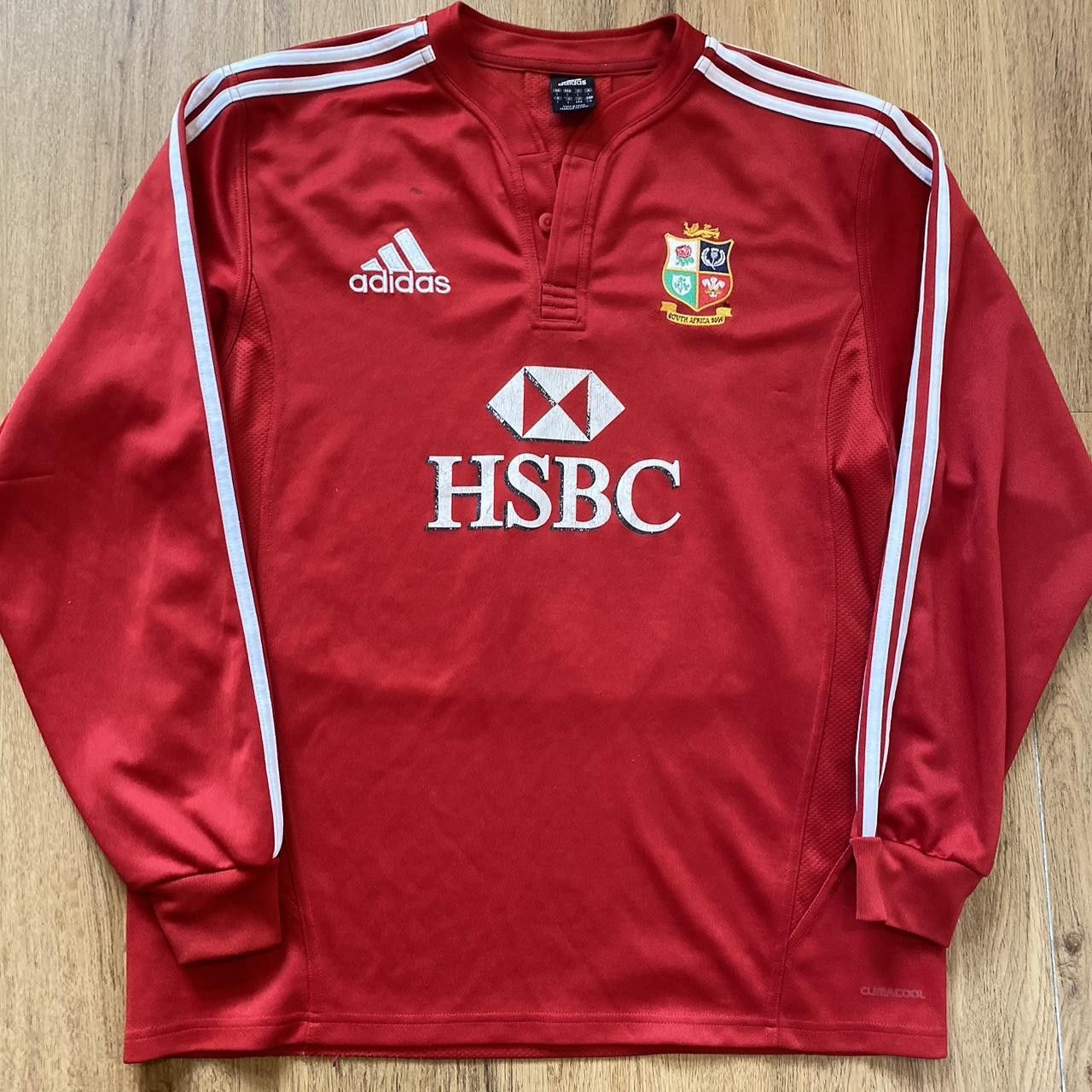 Adidas 2008-09 England Adidas Rugby Longsleeve Hsbc y2k 2000s Size US L / EU 52-54 / 3 - 1 Thumbnail
