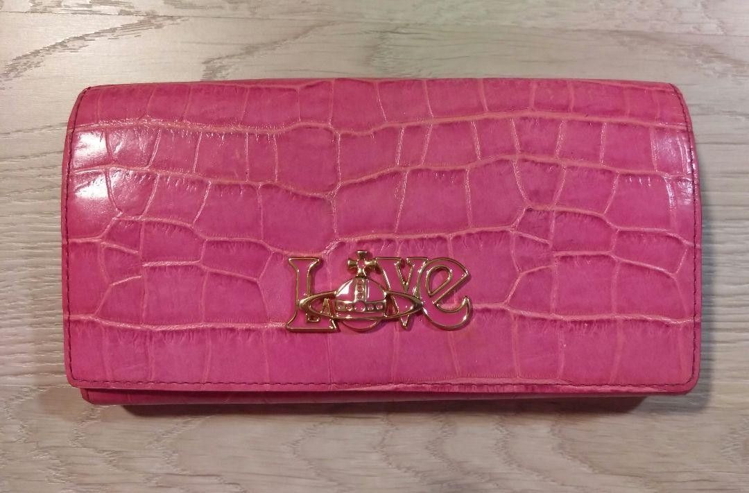 Vivienne Westwood LOVE Heart Crocodile Embossed Wallet Size ONE SIZE - 1 Thumbnail