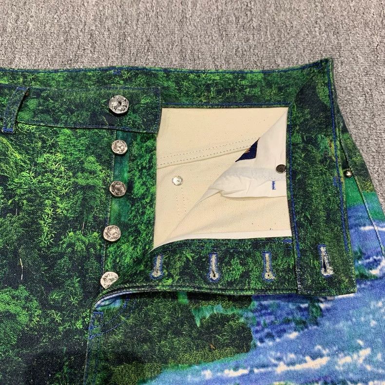Louis Vuitton Louis Vuitton 22 SS Snow Mountain Landscape Pattern Jeans Size US 30 / EU 46 - 9 Thumbnail