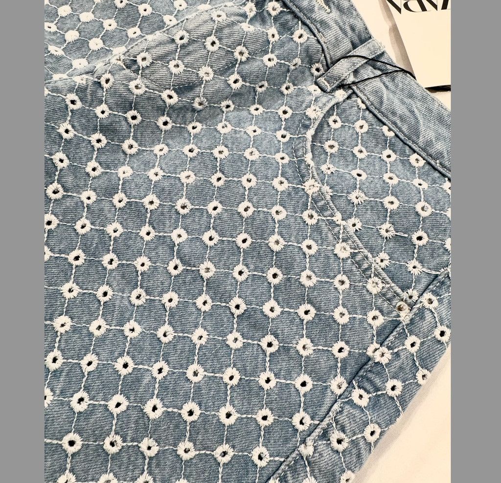 Zara Zara Openwork embroidery denim top Size M & Shorts Size 6 US Size M / US 6-8 / IT 42-44 - 10 Thumbnail