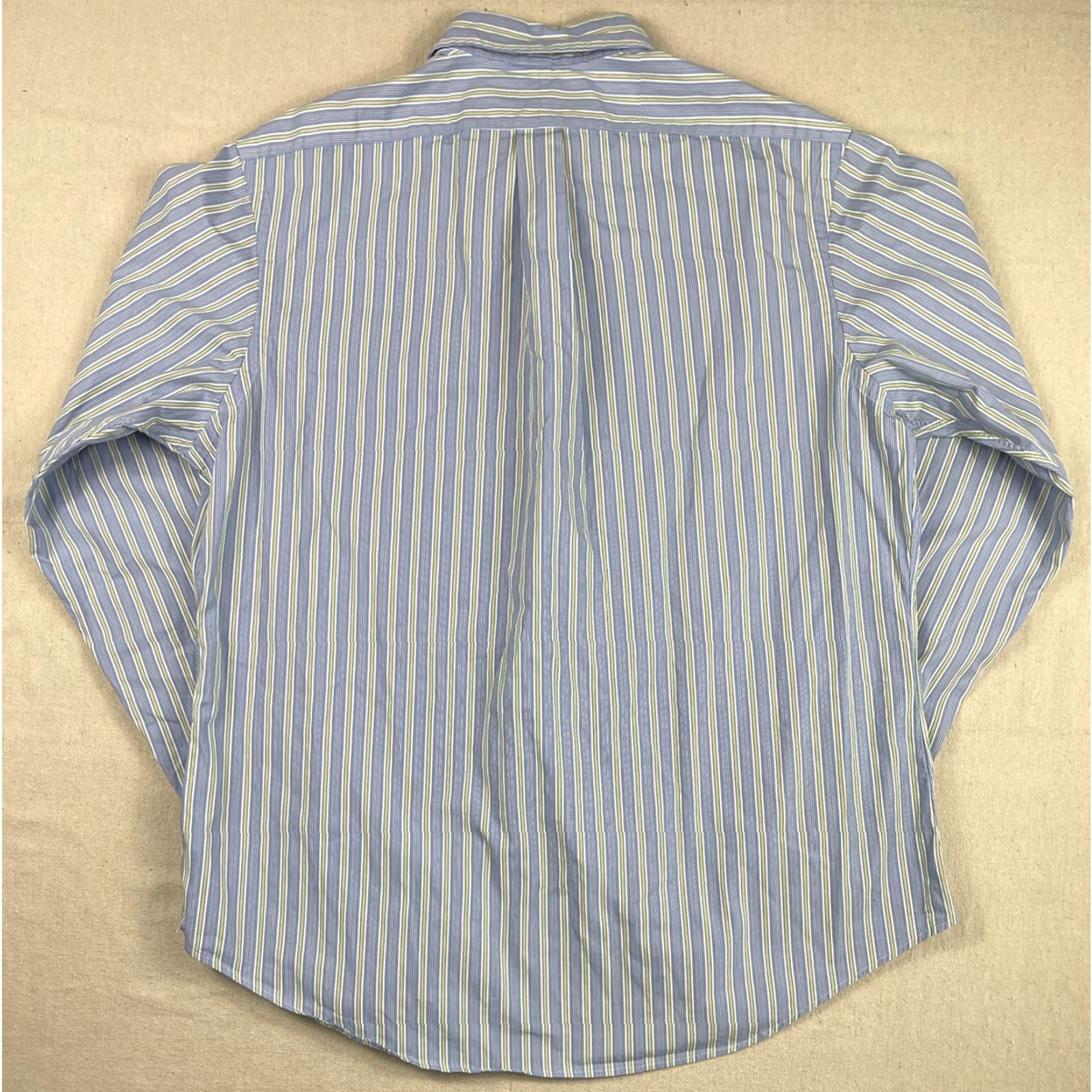 Ralph Lauren Ralph Lauren Button-Up Shirt Mens Striped Long Sleeve Custom Fit XL Blue Shirt Size US XL / EU 56 / 4 - 3 Thumbnail