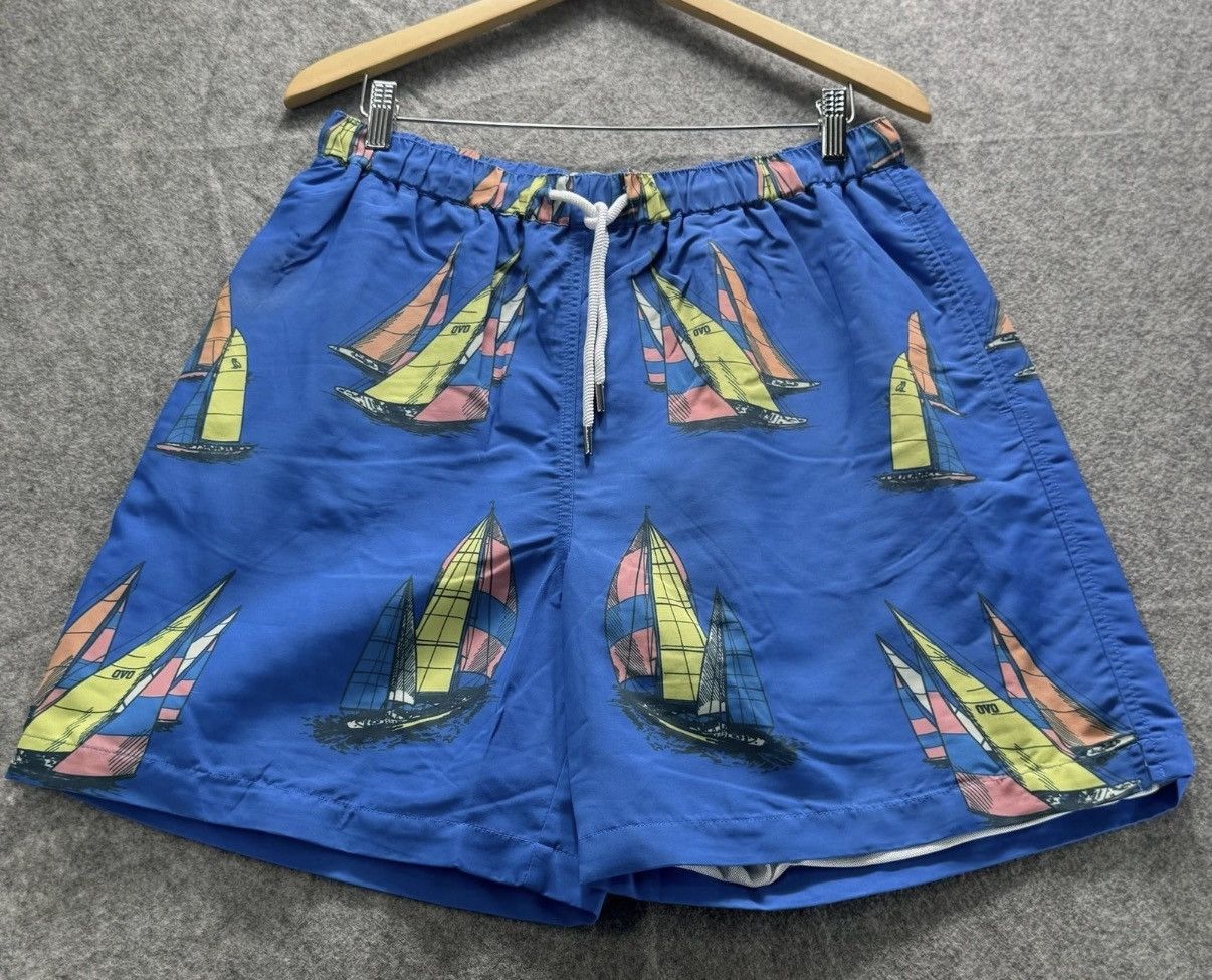 October's Very Own October's Very Own Blue Sailboat OVO Nautical Swim Trunks Size US 32 / EU 48 - 1 Thumbnail
