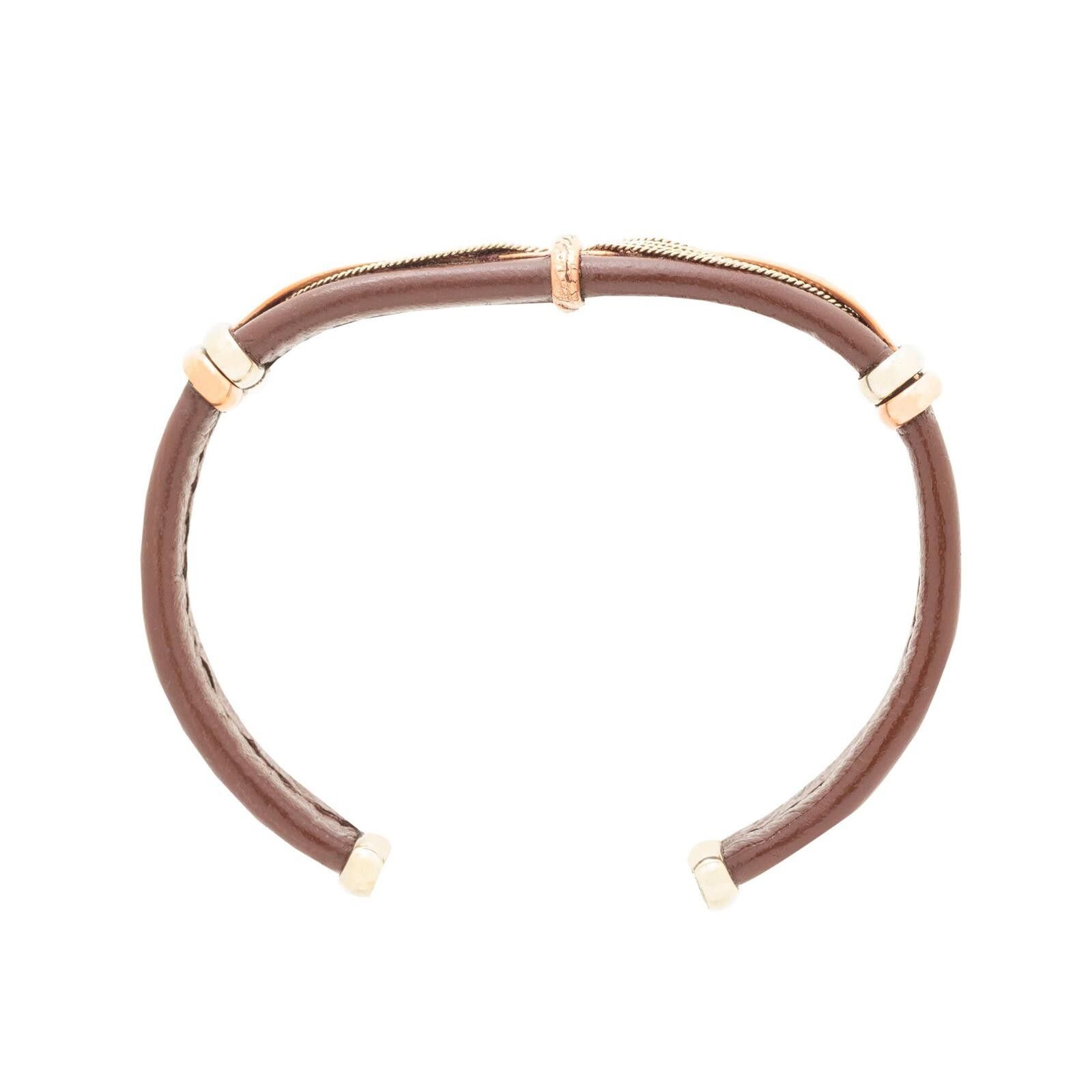 Other Men's Unique Leather Bracelet, Brown Leather Size ONE SIZE - 5 Thumbnail