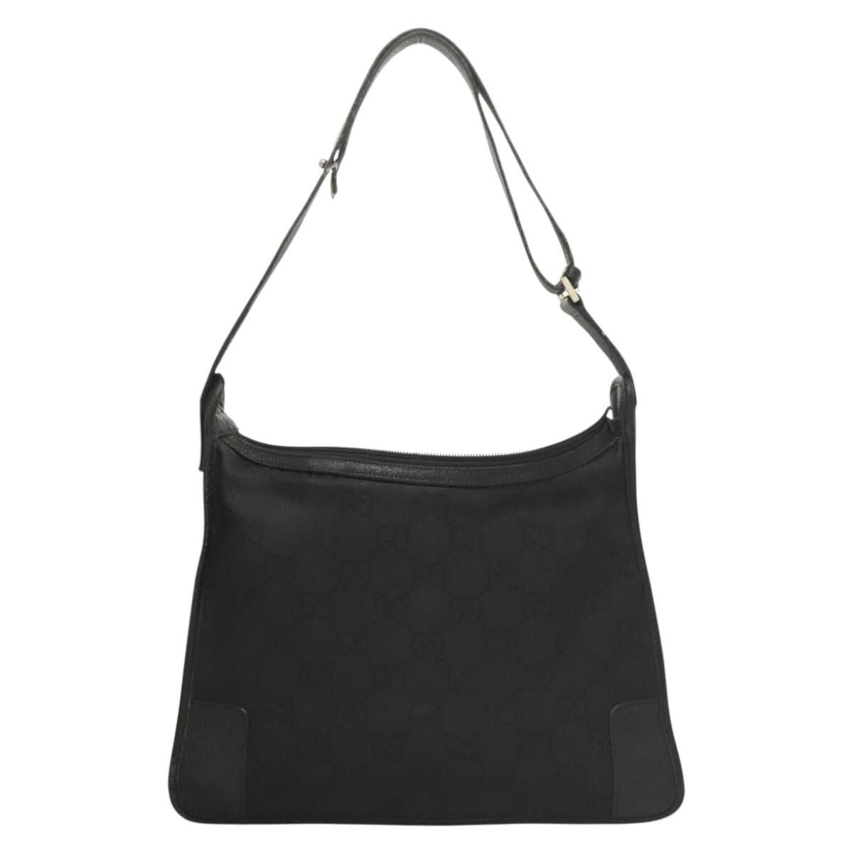 Gucci GUCCI GG Canvas Shoulder Bag Black Silver Size ONE SIZE - 3 Thumbnail