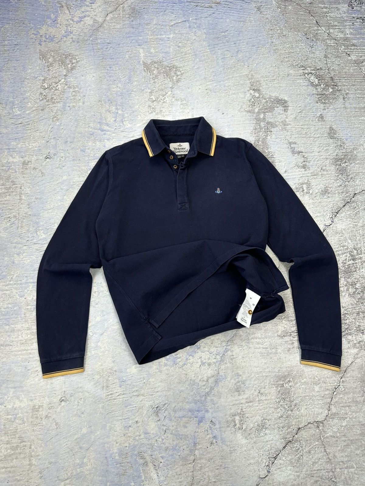 Vivienne Westwood Vivienne Westwood longsleeve poli shirt mens navy logo rare Size US M / EU 48-50 / 2 - 3 Thumbnail