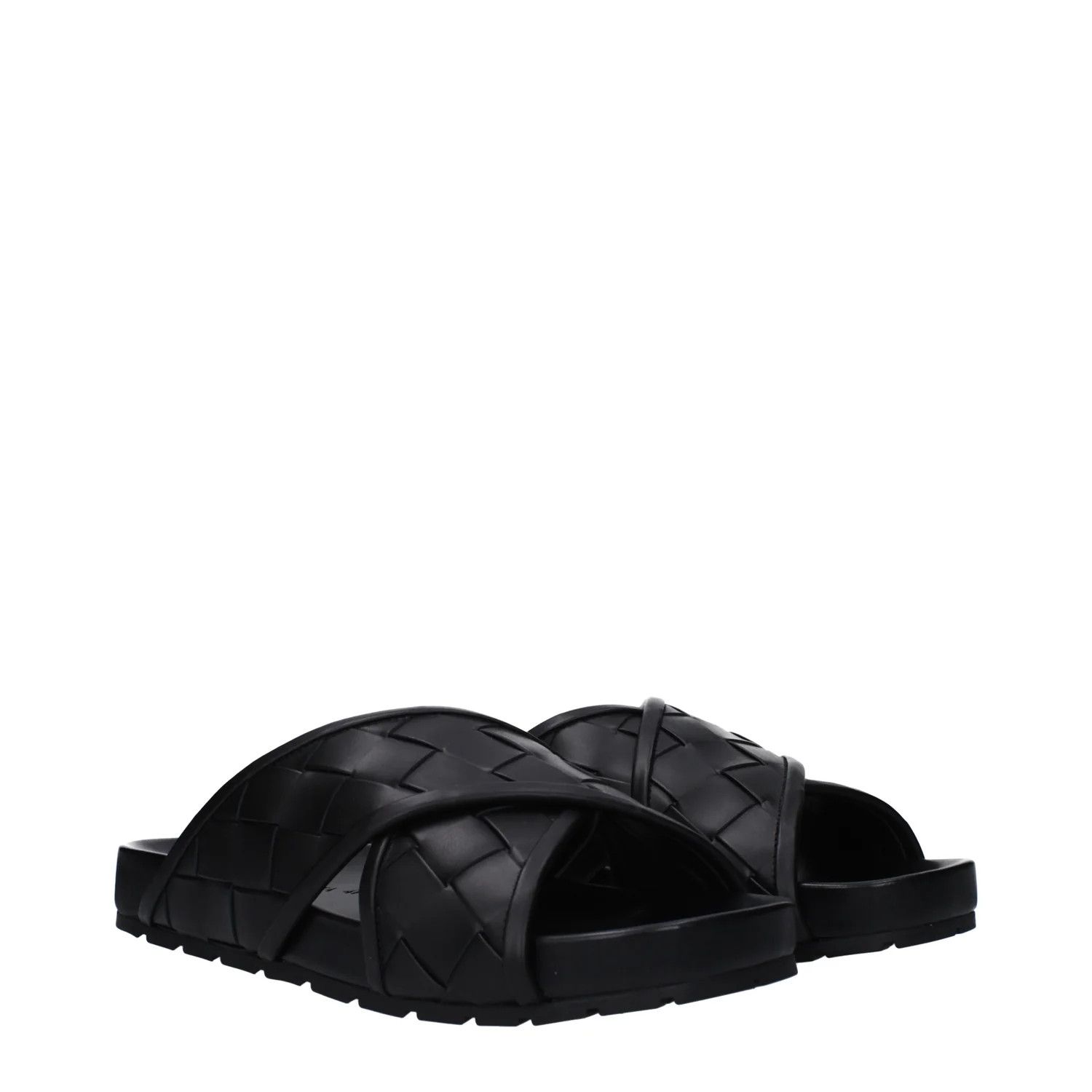 Bottega Veneta ob1o1e0325 Leather Slippers in Black Size US 8 / EU 41 - 2 Thumbnail