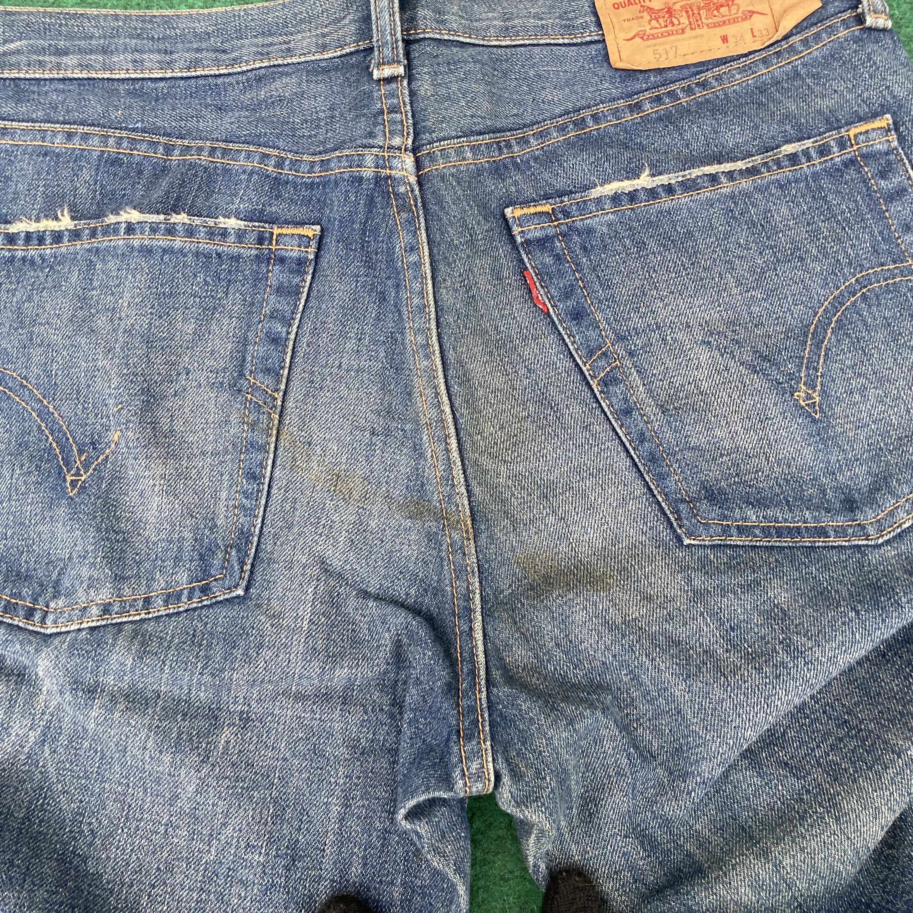 Levi's Vtg Levis 517 Denim Sz 34 Bootcut flared Faded Jeans Size US 34 / EU 50 - 8 Thumbnail