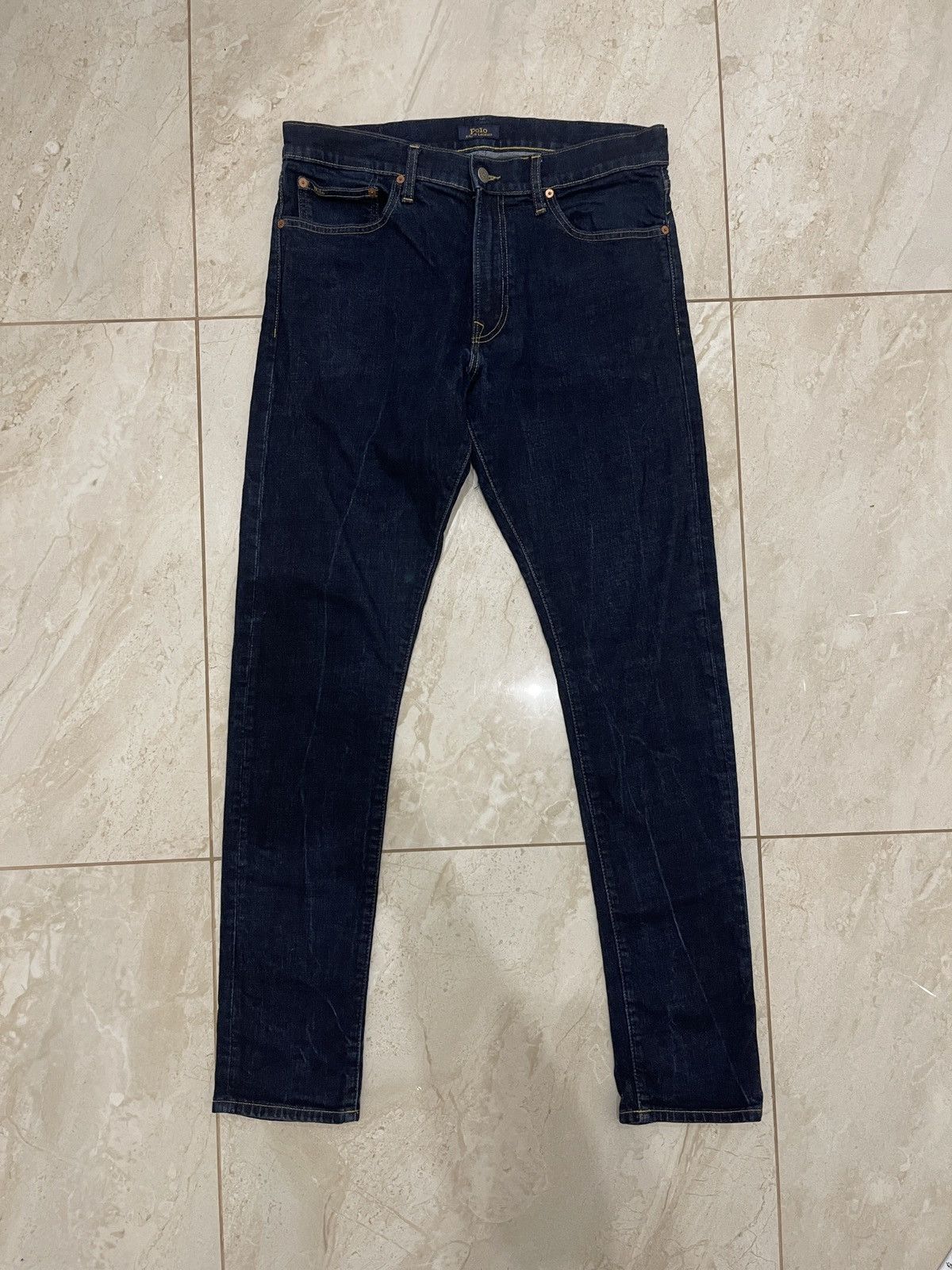 Polo Ralph Lauren Polo Ralph Lauren Dark Wash Slim Denim Jeans 34x34 Size US 34 / EU 50 - 5 Thumbnail