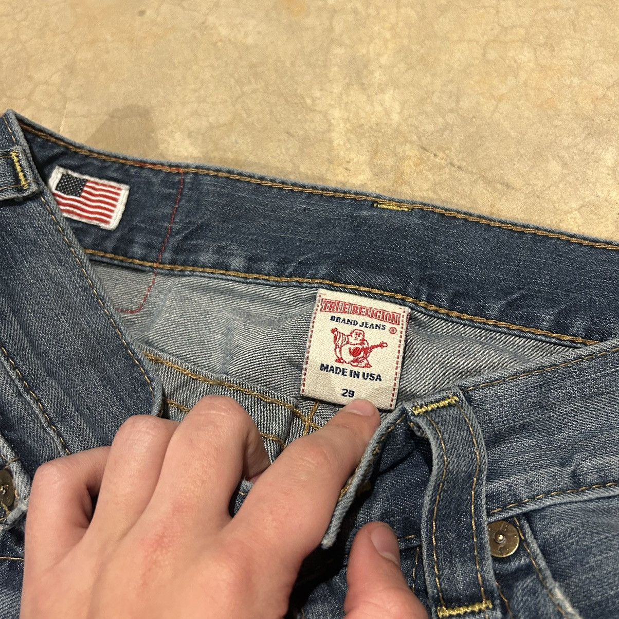 Japanese Brand × True Religion × Vintage Crazy Vintage Y2K True Religion Ricky Baggy Jeans Cyber Size US 31 - 8 Thumbnail