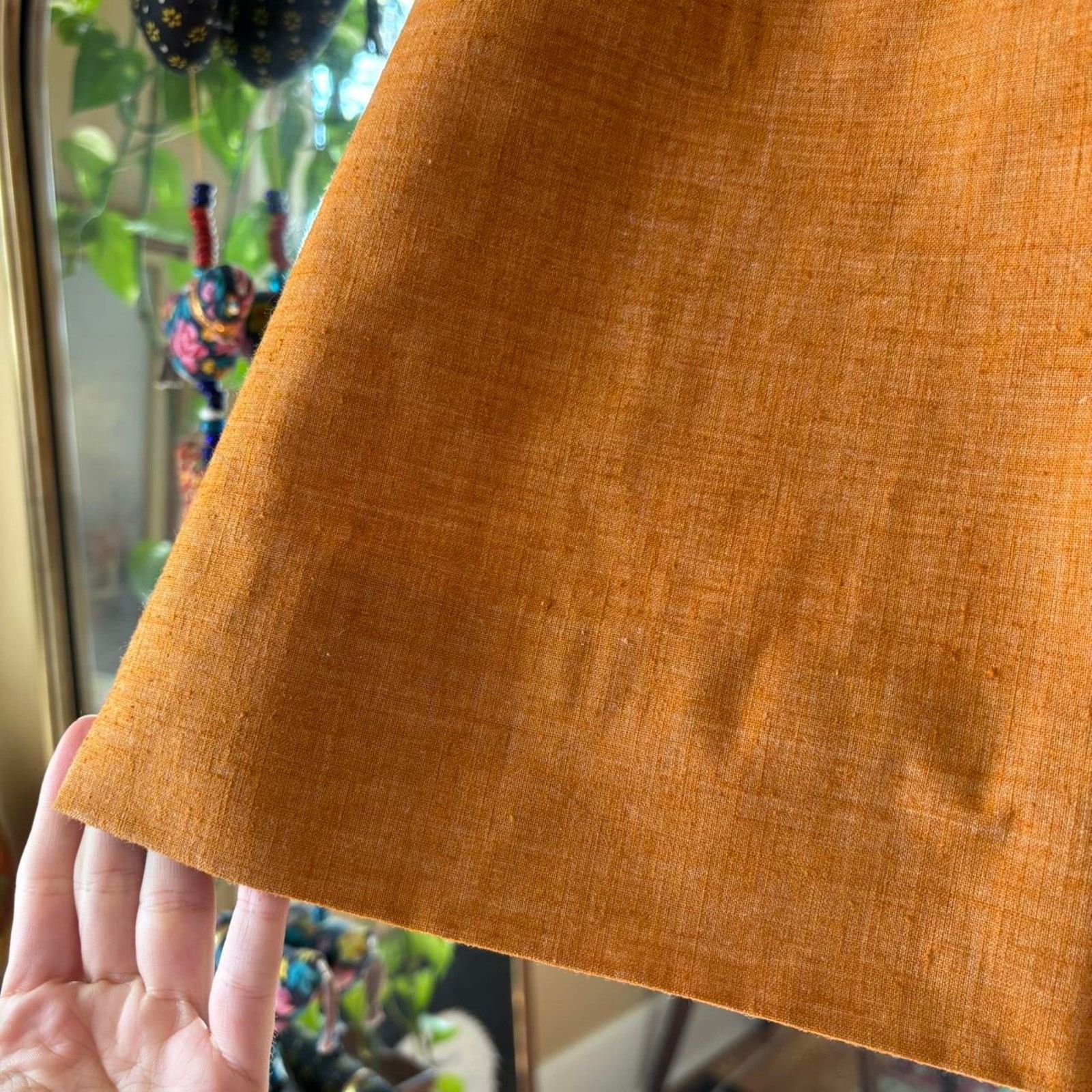 Vintage Vintage 60s Burnt Orange Mini Skirt XXS Retro Mod Preppy Size 22" - 5 Thumbnail
