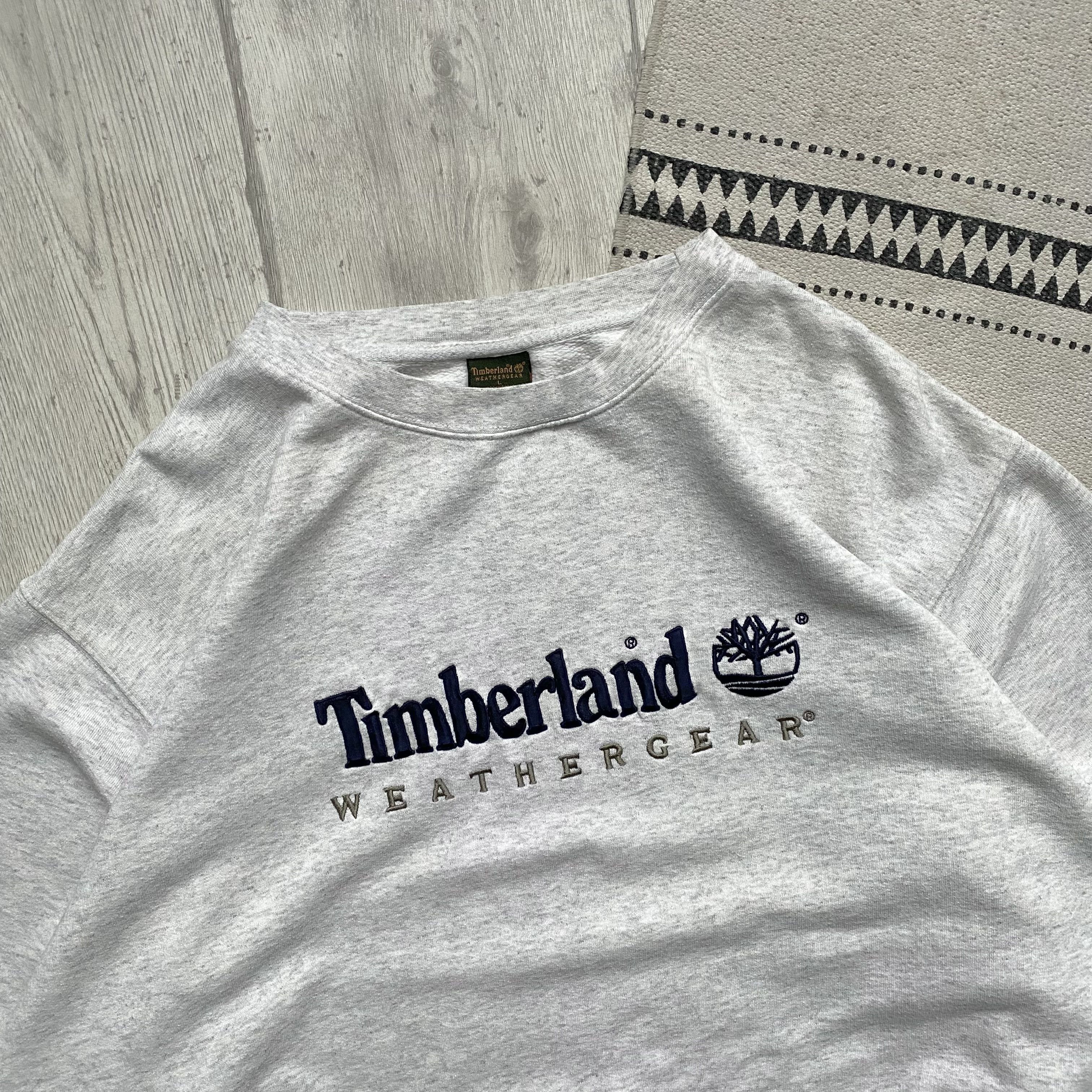 Timberland 🌳 Vintage 90s Timberland boxy sweatshirt center logo Y2K Size US XL / EU 56 / 4 - 2 Thumbnail